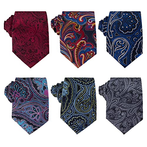 Image of Men's Necktie Classic Silk Tie Woven Jacquard Neck Ties 9 PCS