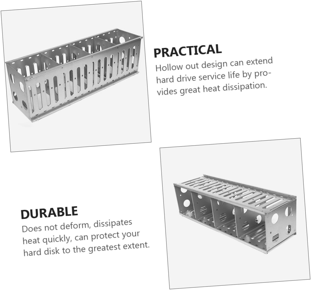 TEHAUX Hard Drive Rack 12/16-layer Shockproof Expansion Cage for External Enclosure
