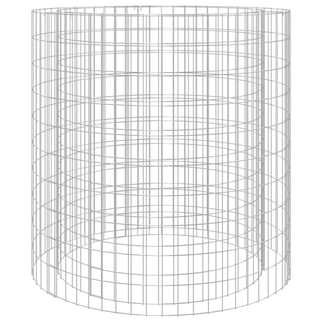 Palenisko gabionowe, ocynkowane żelazo, średnica 100 cm, drut 3,5 mm, okrągły grill podwórkowy, trwały kominek na patio do ogrodu