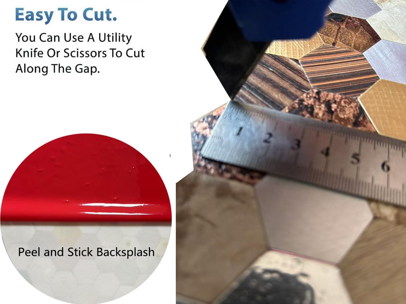 10 Sheets Peel and Stick Backsplash Tile, Self-Adhesive Mosaic Tile, Stick on Kitchen, Bathroom Vanities, Laundry Table (Mixed Colorful, 10)