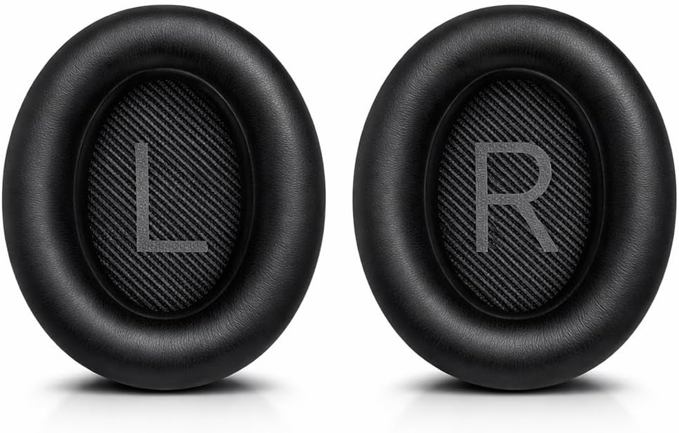 Mizi Professional Ear Pads Cushions Replacement for Bose Quietcomfort 35 & Quiet Comfort 35 Ii (Ii) Over-Ear Headphones with Softer Protein Leather, Noise Isolation Memory Foam - Black Qc35