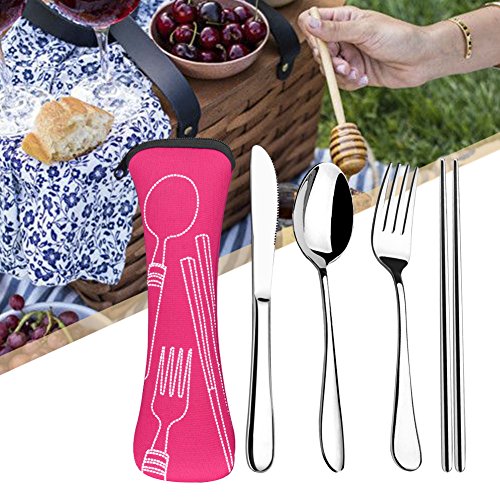 VICBAY 4 Pieces Stainless Steel Flatware Set, Silverware for Work