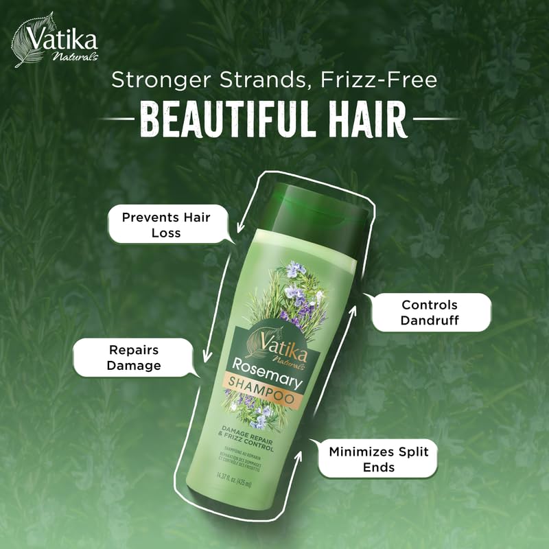 Vatika Naturals Rosemary Shampoo, 400 ml, Shampoo for all hair types, Anti-dandruff shampoo, Promotes Hair Growth, Nourishes & Conditions Hair, Infused with Rosemary oil - Image 6