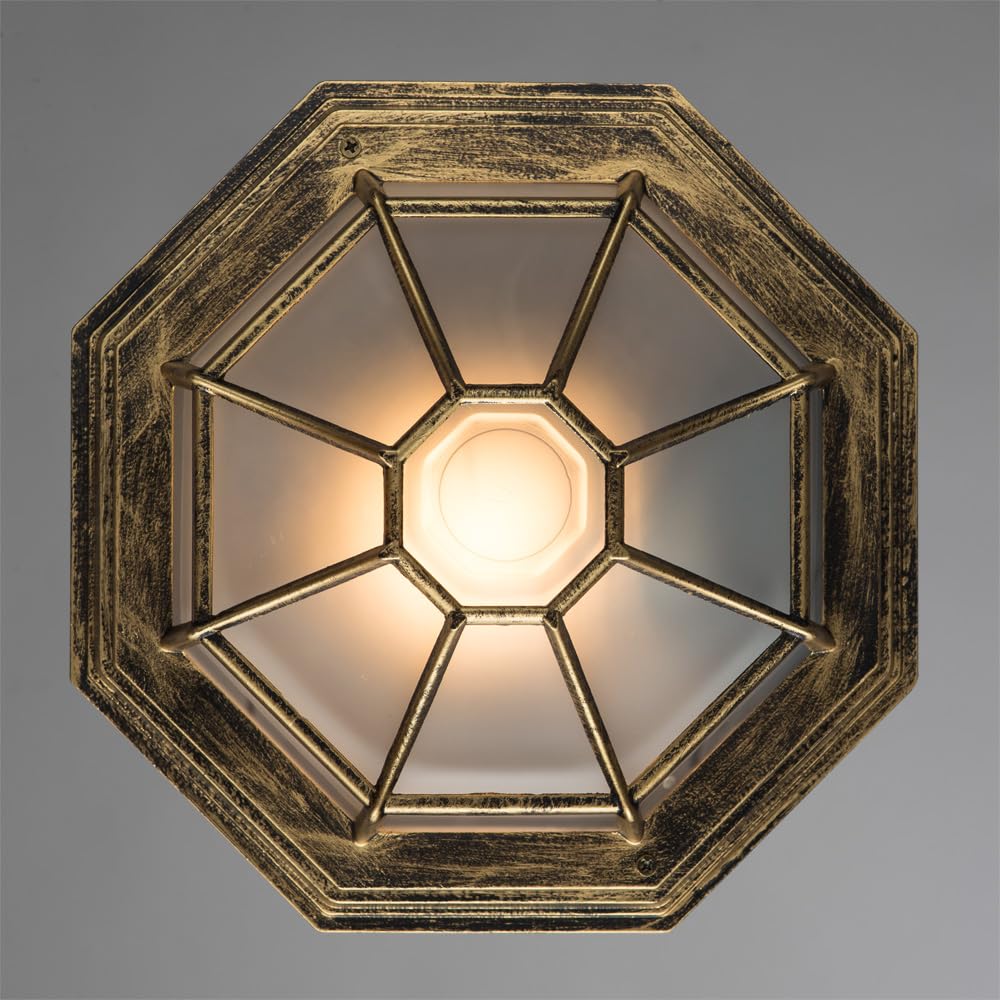 Luce a soffitto esterna in metallo nero con paraluce in vetro bianco – Lampada con cavo