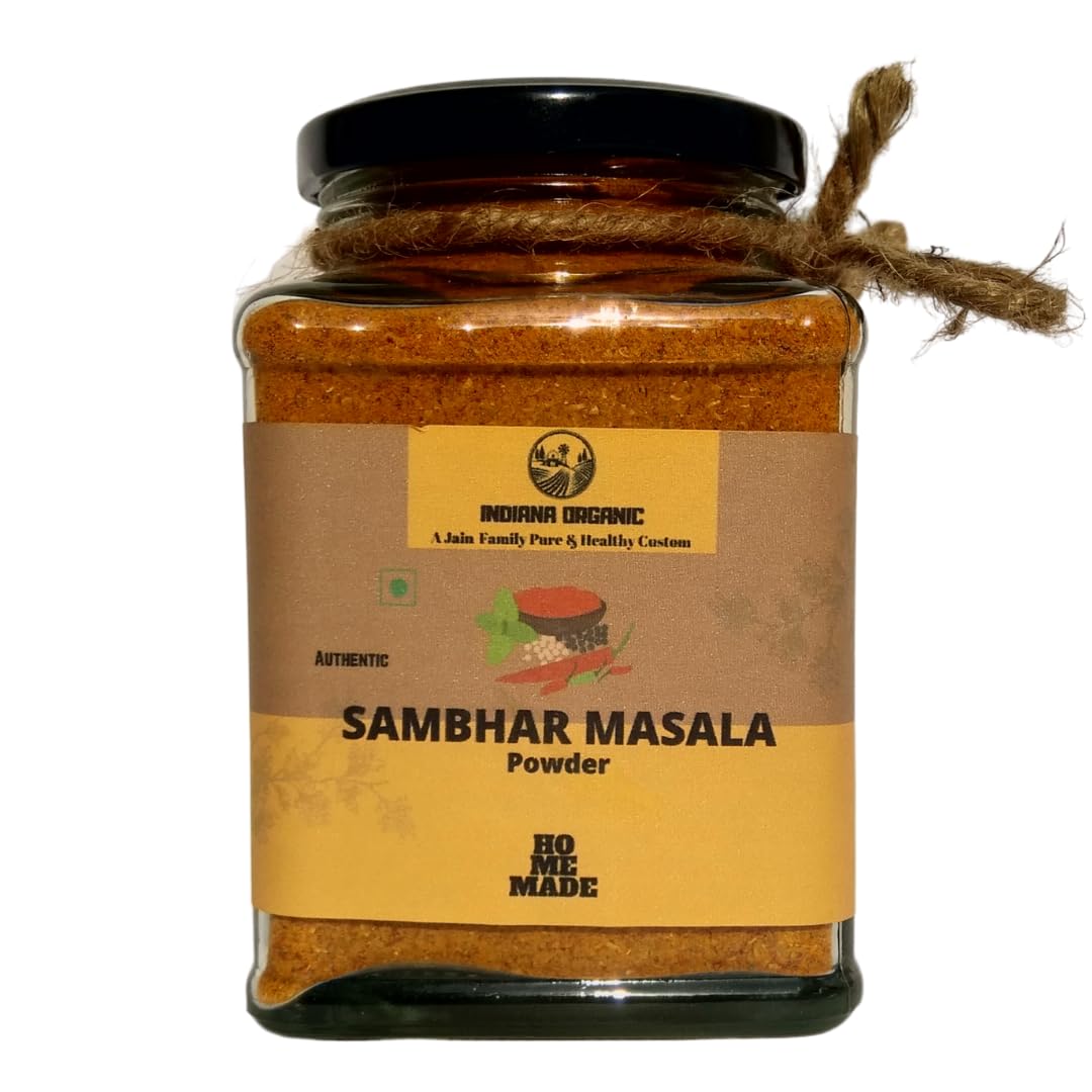 Indiana Organic Sambar Masala Powder -150 gram | No onion & garlic | freshly pack on order | Zero added Colours, Fillers, Additives & Preservatives (B08GWZZ126) Amazon Price History, Amazon Price Tracker