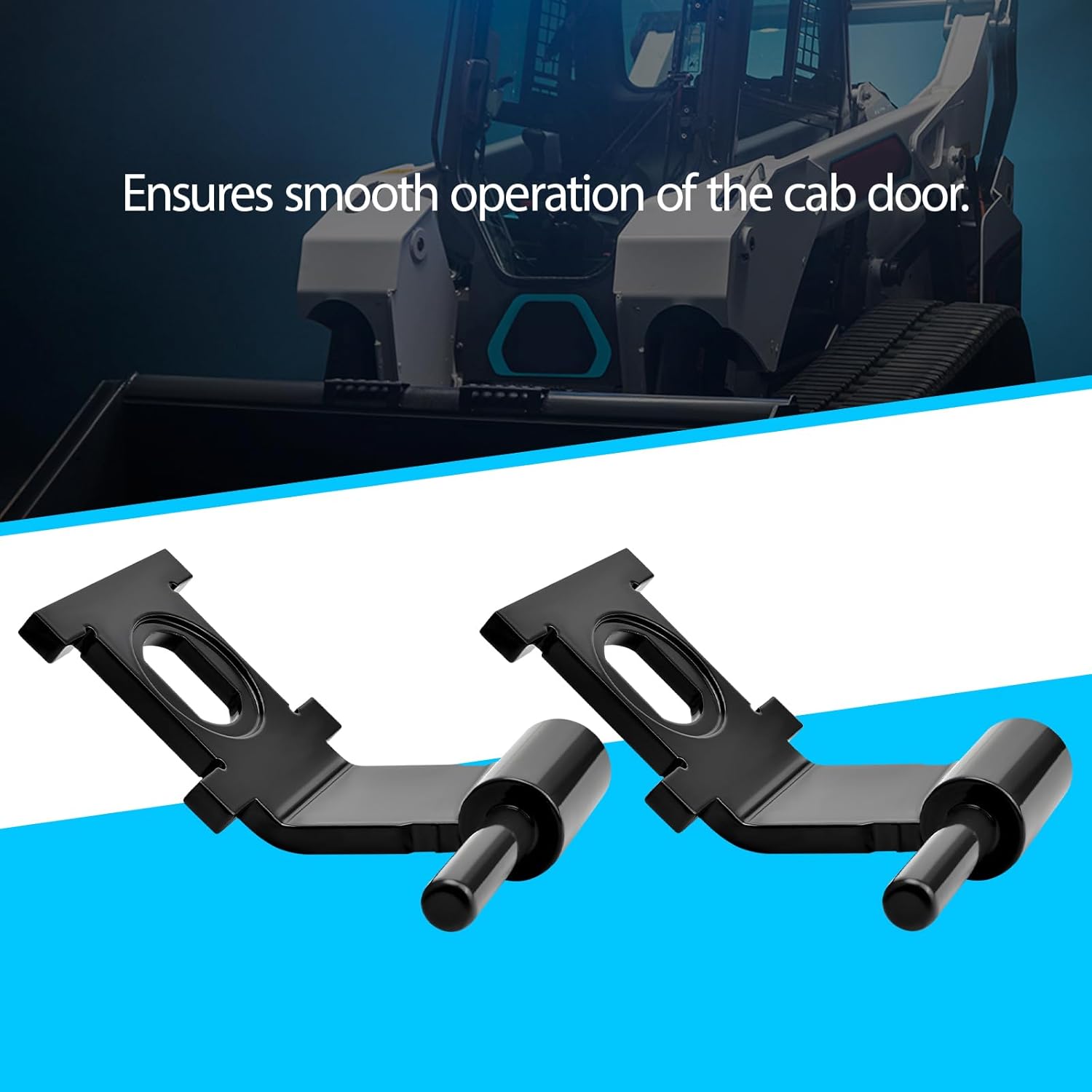 2 Pcs Cab Door Hinge 7193725 Compatible with All-Wheel Steer Loaders A7700 Skid Steer Loaders S450 S510 S530 S550 S570 S590 S595 S630 S650 S740 S750 S770 S850 Track Loaders T450 T550 T590