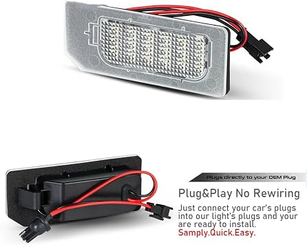 License Plate Light for Mistubishi ASX RVR Outlander Sport PHEV, LED Rear Tail License Number Plate Lights