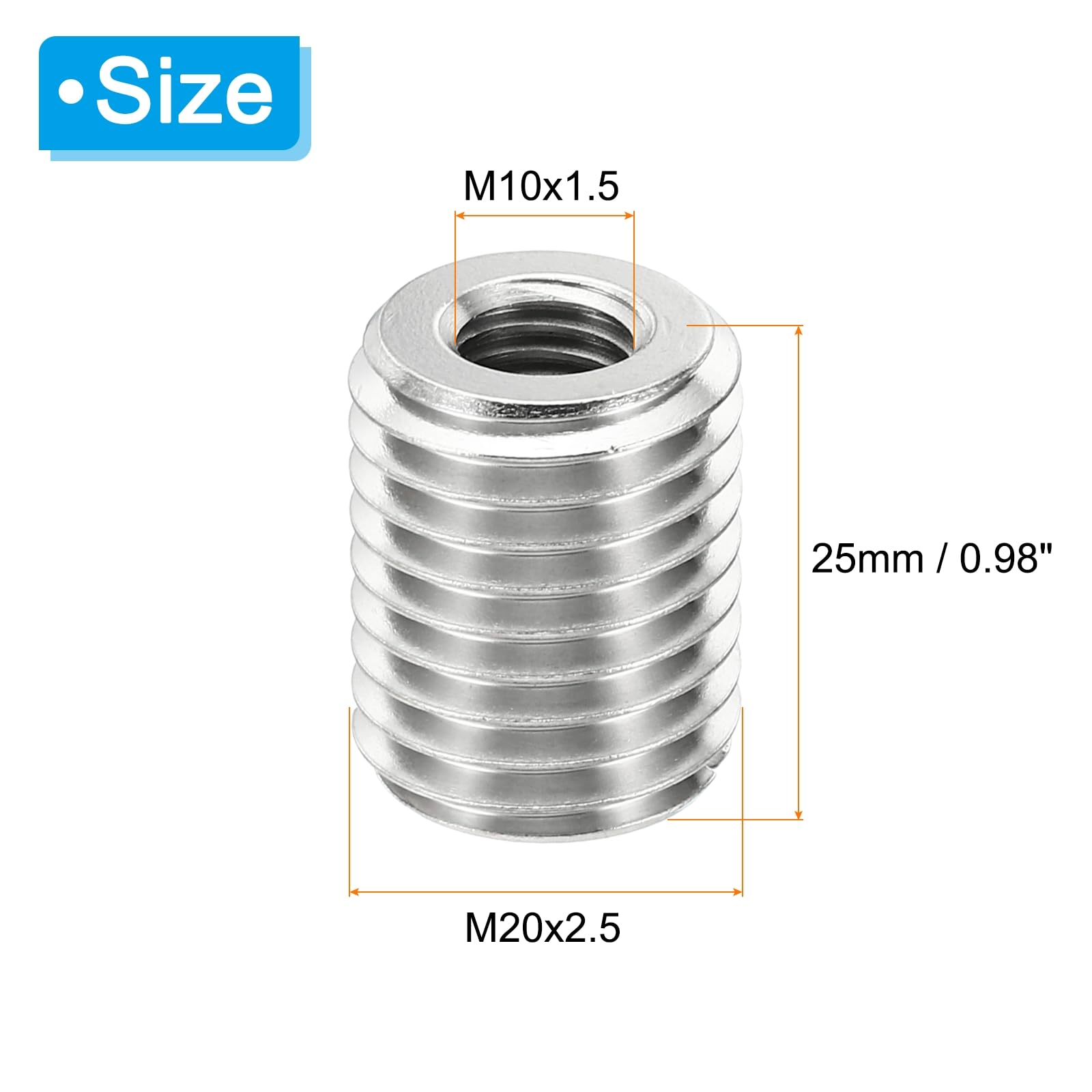 PATIKIL Thread Adapters Sleeve Reducing Nut - Image 2