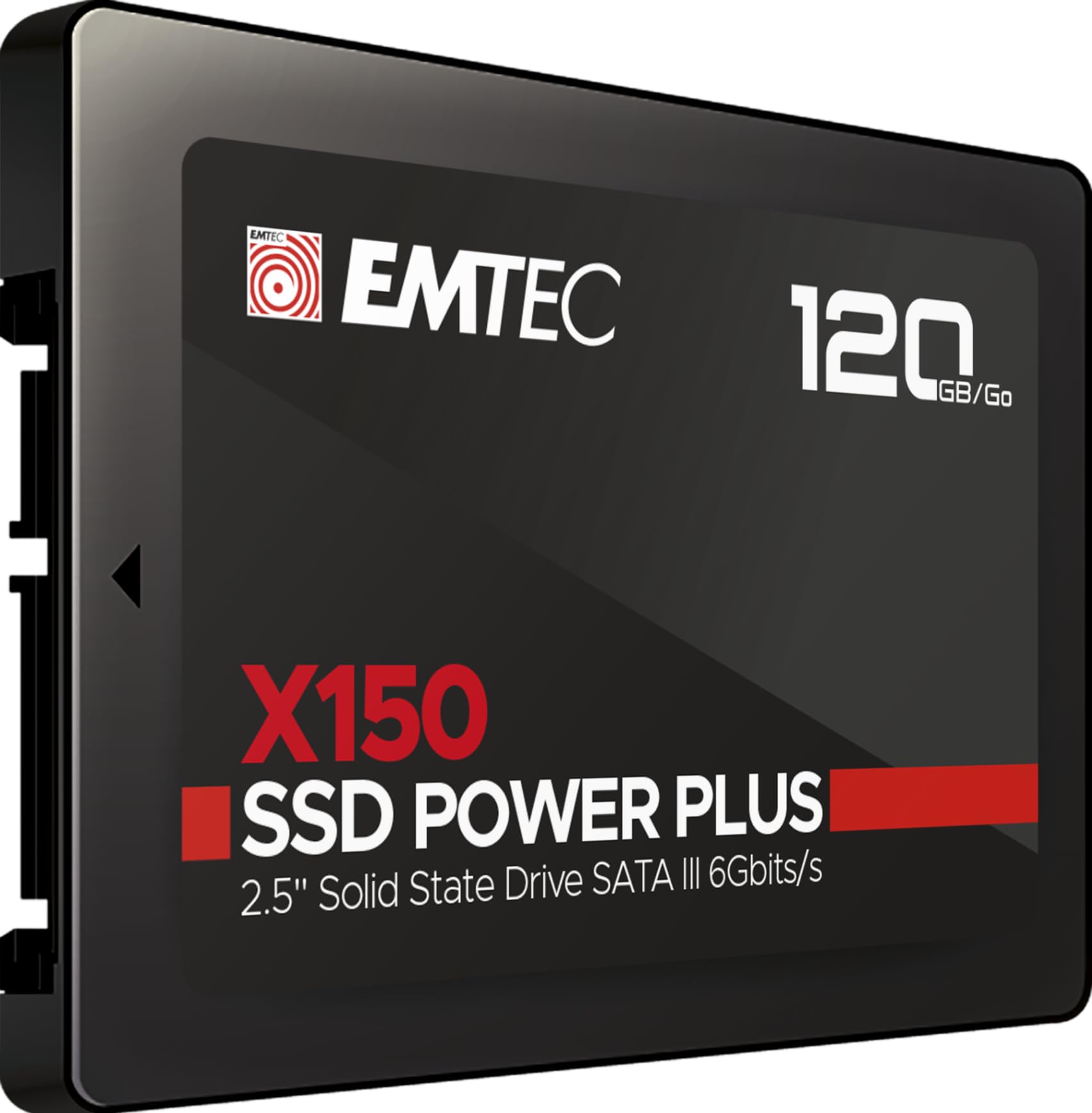 EMTEC - Disque Dur SSD Interne 2,5" - SATA - Collection X150 Power Plus - 3D NAND - 120Go - 10x Plus Rapide qu’un Disque Dur Classique - Ultra-Performant