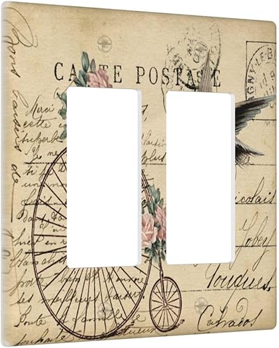 Vista 982 de Cubiertas decorativas de salida de estrella de mar playera, tablero de madera azul de concha de mar de 1 banda, decoración individual GFCI, placa