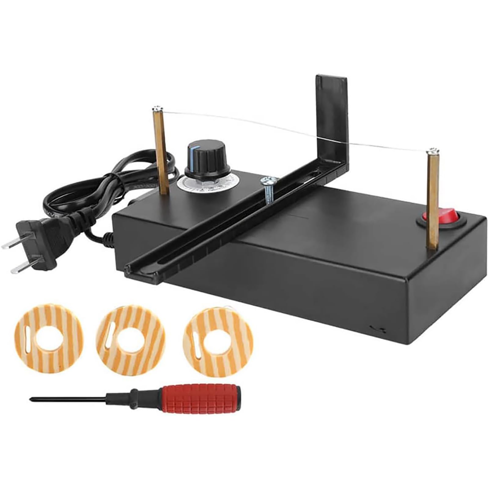 KJZQXYX Electric Rope Cutter, Heat Cutting Ribbon Cutter,Electric Hot Cutting Machine,with Fan Smoke Exhaust,Temperature Adjustable