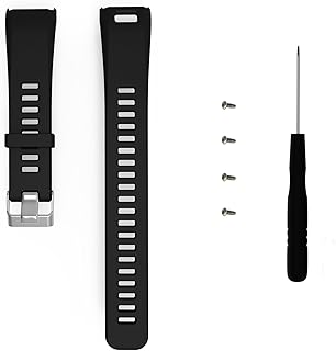 Band for Garmin vivosmart HR, Silicone Strap Replacement Wristband for Garmin vivosmart HR(No Tracker) (Style A: Black, 5.70"-8.26" Wrist)