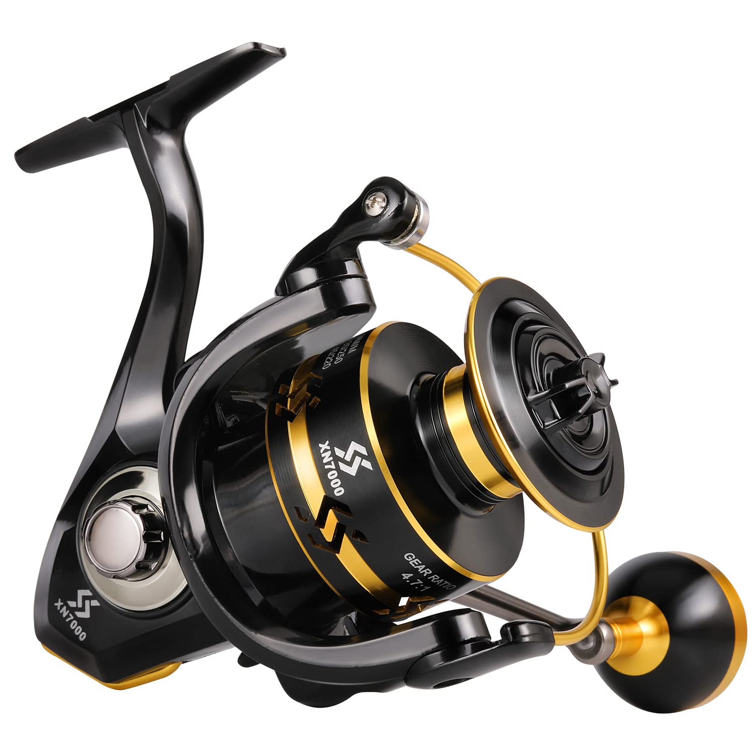 Sougayilang Mulinelli da spinning leggeri ultra lisci potenti mulinelli da pesca dorati 5000