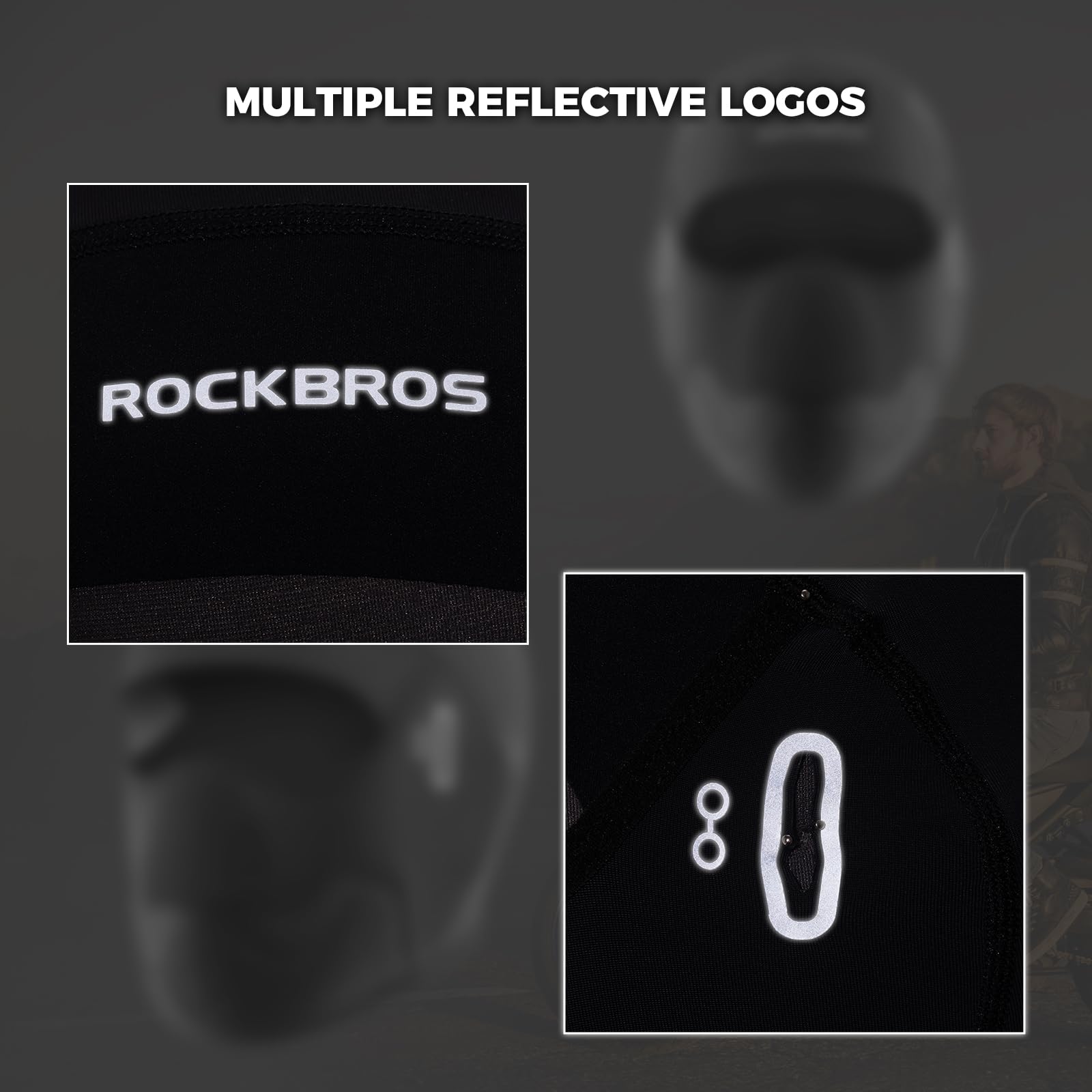ROCKBROS Sturmhauben Motorradmaske mit Polstern Balaclava Sommer Gesichtsschutz Sonnenschutz Elastisch für Outdoor Sports Radfahren Motorradfahren