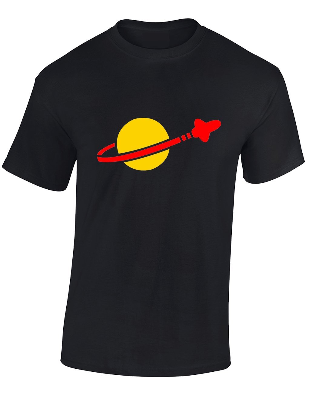 Crown Designs Men's Black Bricks Spaceman Logo Family Movie Film Inspired For & Teenagers T-Shirts Tops - /Small