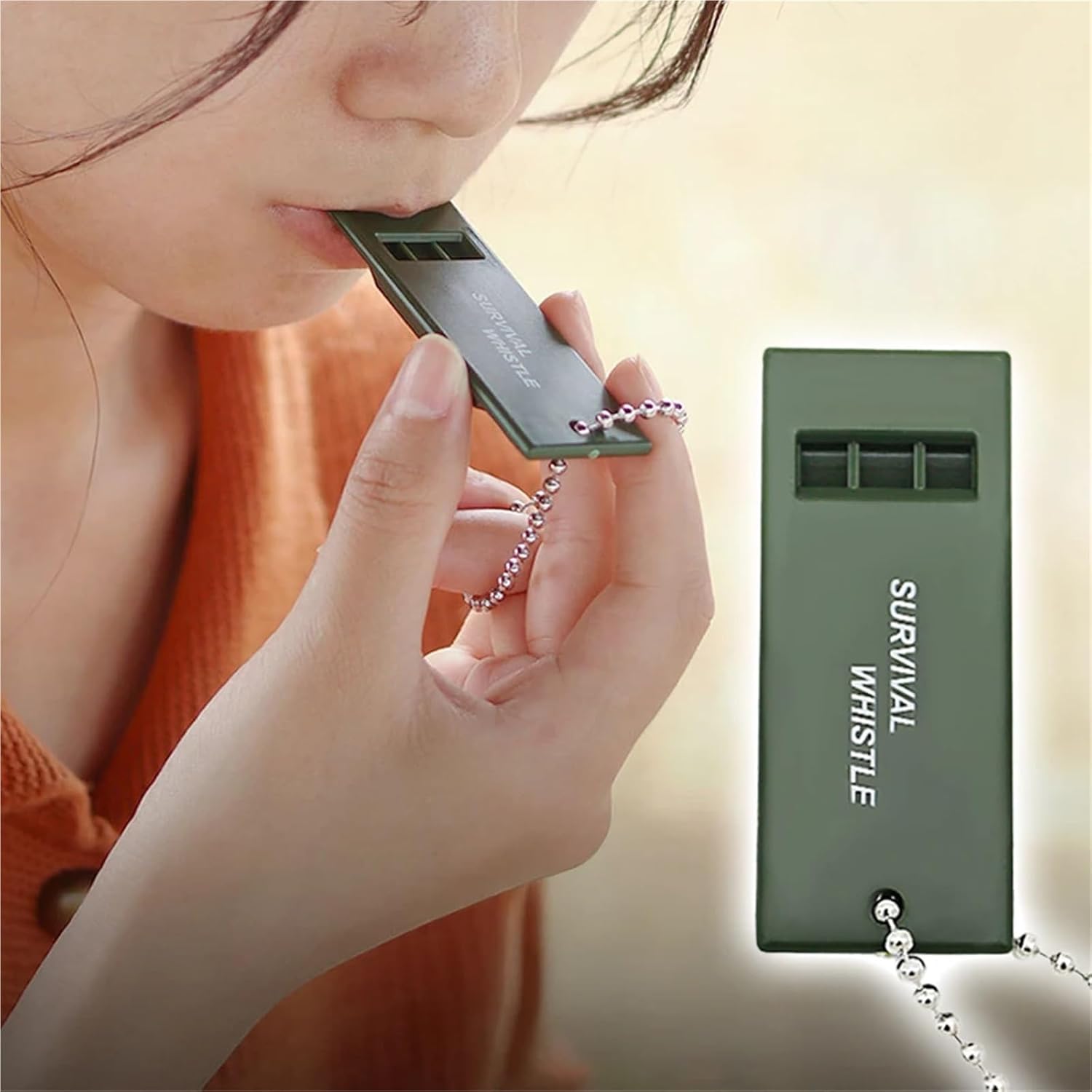 Safety Whistle 100 PCS High Decibel 3-Frequency Whistle Outdoor Emergency Survival