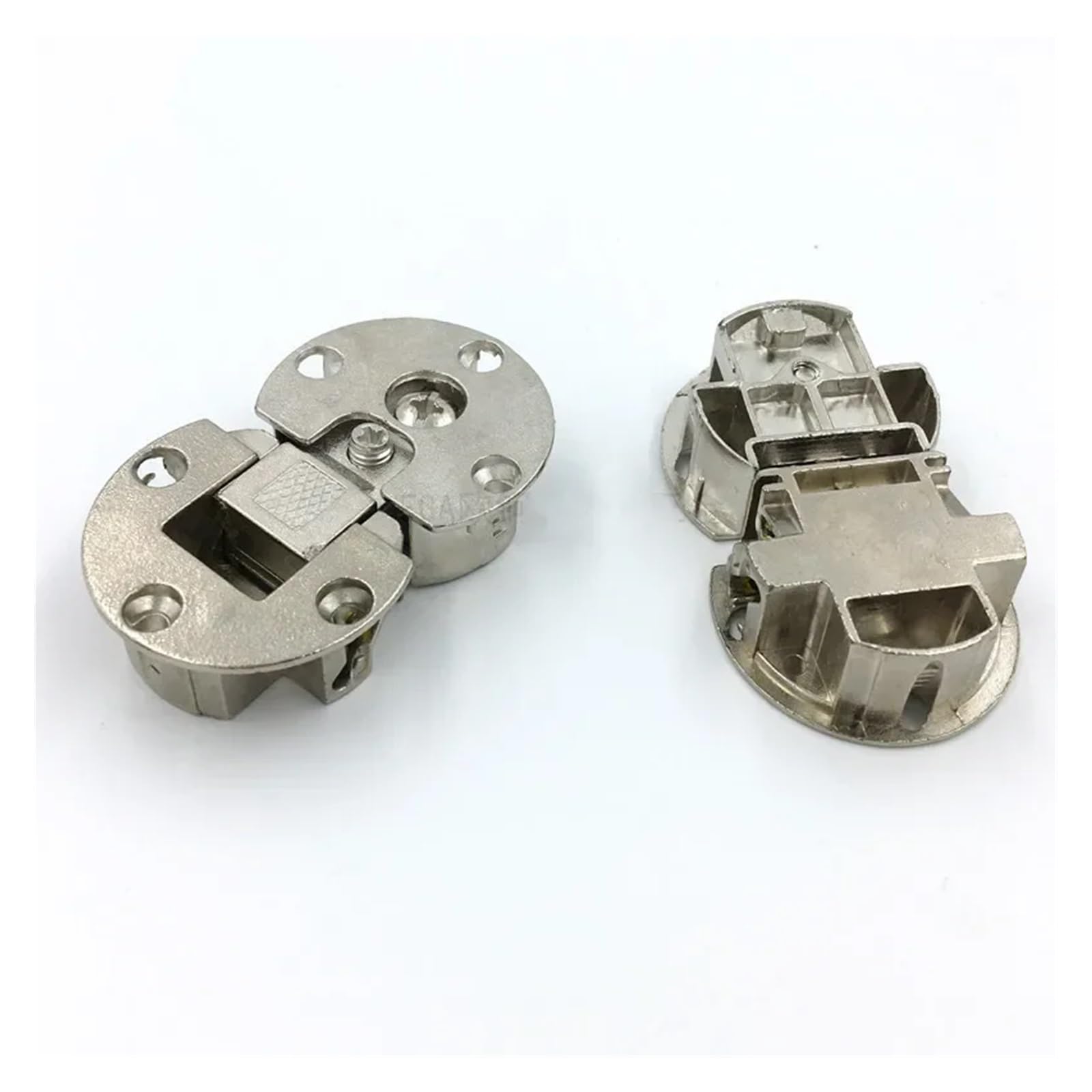 Bisagra plegable de aleación de zinc con doble cazoleta, apertura de 180 grados, for puerta de armario, bisagra plana oculta, herrajes ajustables for muebles