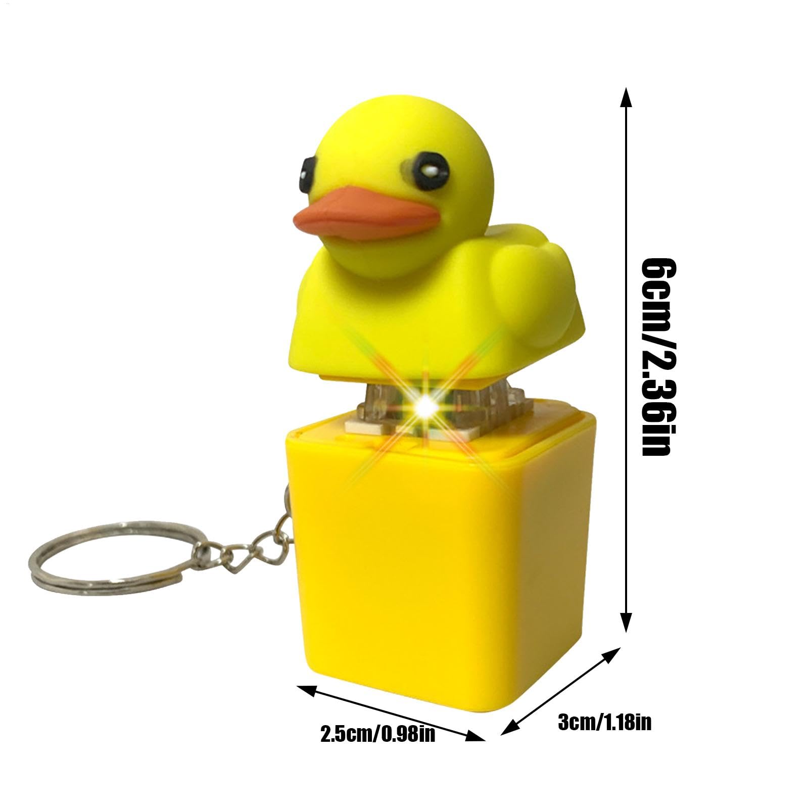 Quacky Duck Fidget Zabawka sensoryczna do redukcji stresu, klawisz klawiatury, nasadki na klawiaturę, zabawka łagodząca niepokój, klik fidget click, brelok do kluczy, redukcja stresu, piszcząca