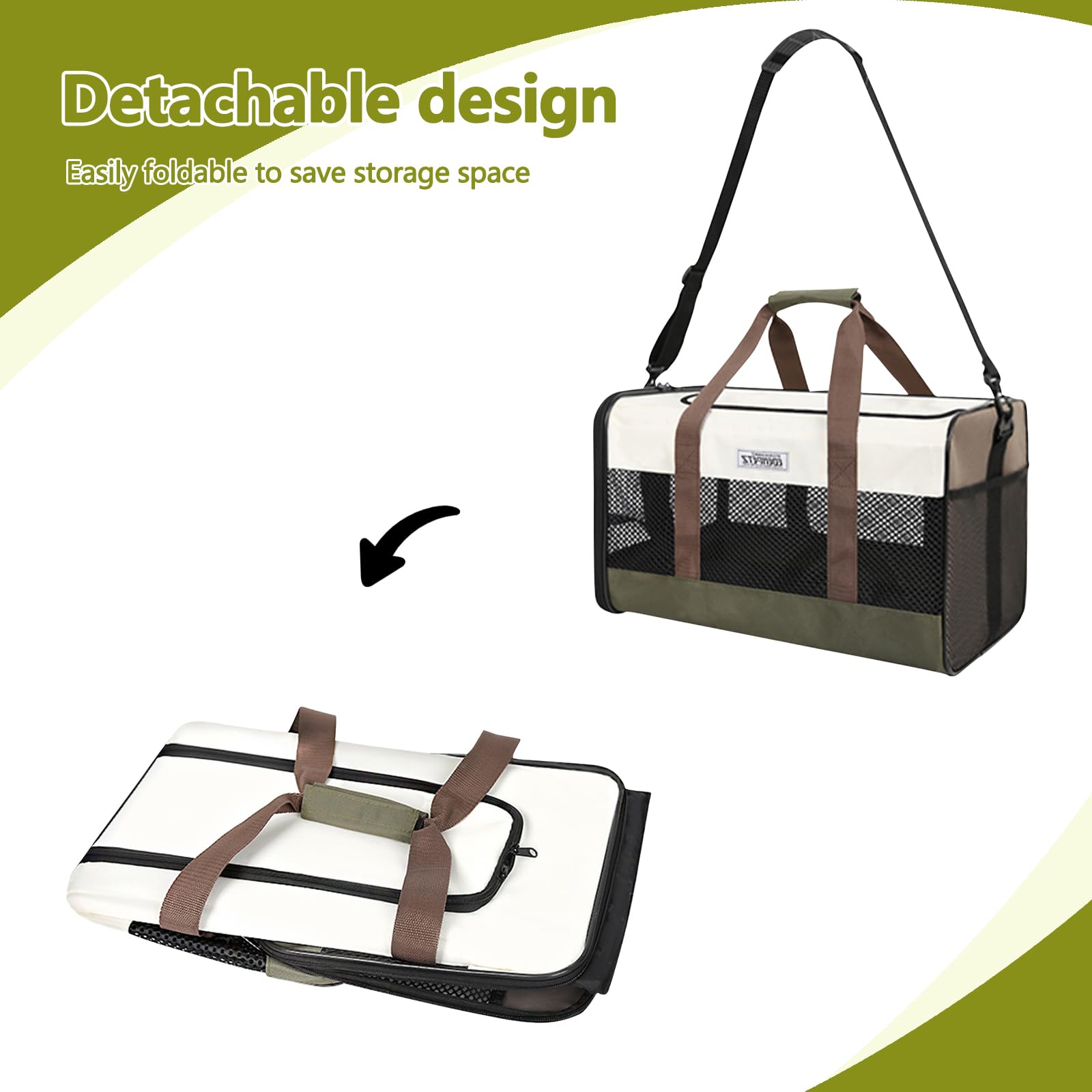 Galatée Transportín para Mascotas, Transportín para Perros Aprobado por Aerolíneas, Bolsa Transpirable y Portátil para Gatos, Ideal para Paseos Al Aire Libre, Senderismo y Viajes(Blanco)