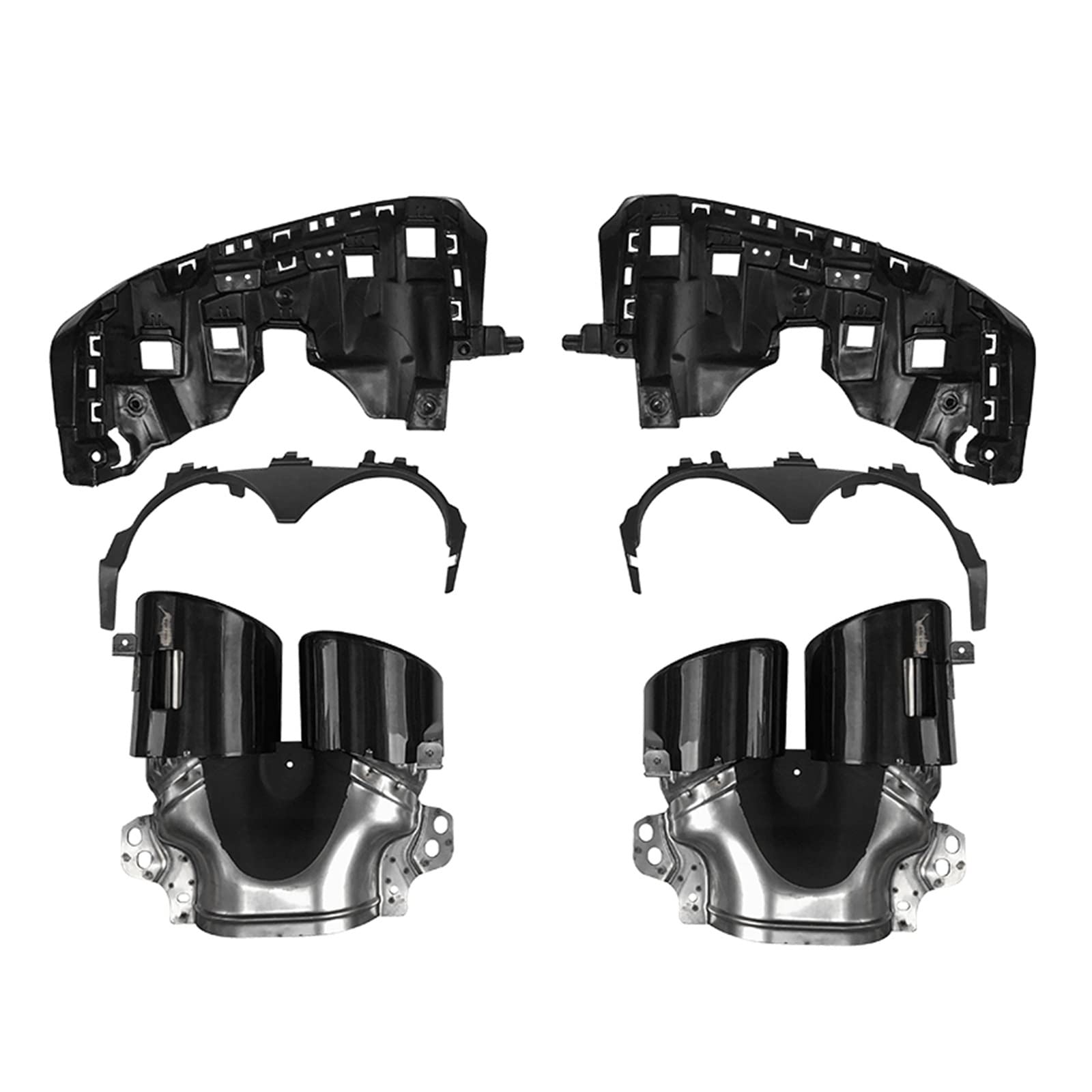 Punta Escape Silenciador Pipe Parachoques Trasero Turbo Silenciador Puntas Escape Salidas Tubo Para Mercedes Para Benz GLA H247 GLA180 GLA200 GLA220 GLA250 GLA45 Para AMG LINE 2020 + Silbato Simulador