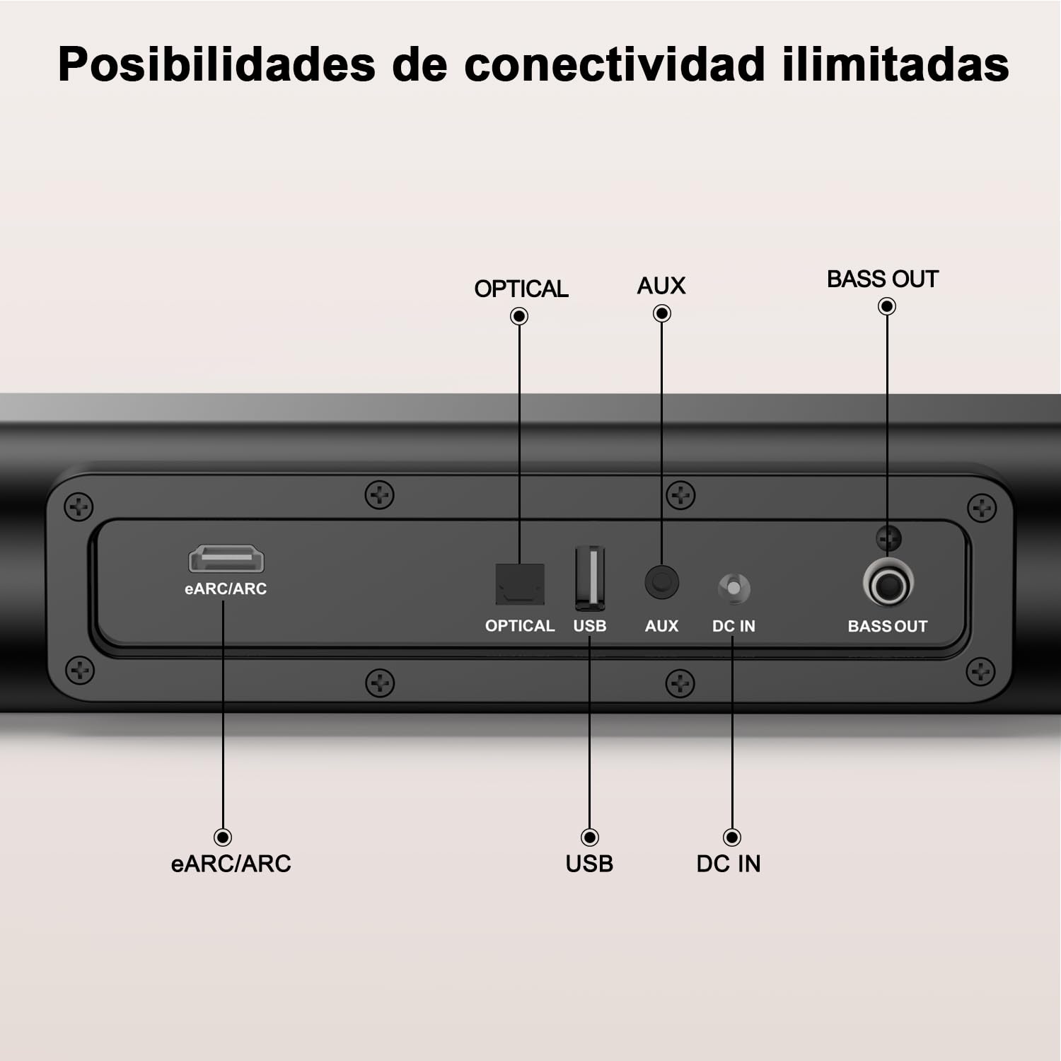 Hiwill 2.1CH Barra de Sonido Dolby Atmos, Barra de Sonido TV con subwoofer Grande de 5,25'', Agudos y Graves Ajustables, Altavoces Home Cinema, eARC/ARC/Opt/BT/AUX, HiElite A21