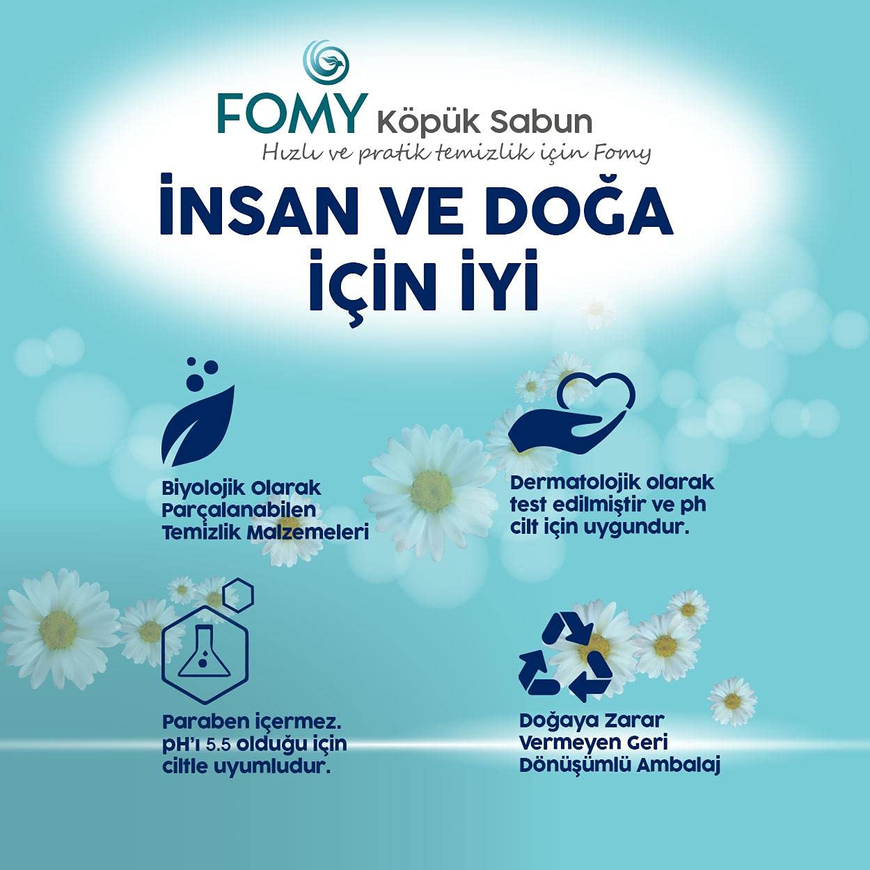 FOMY Antibakteriyel Köpük Sabun El Yüz Vücut 300 ml