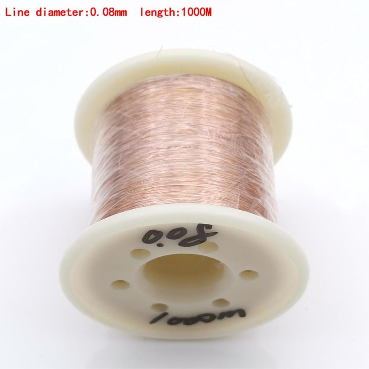 1PCS 0.05mm 0.06/0.07mm 0.08/0.09mm 2000M/1000M Enameled Copper Wire Magnetic Coil Winding electromagnetic Induction(0.08mm 1000M)