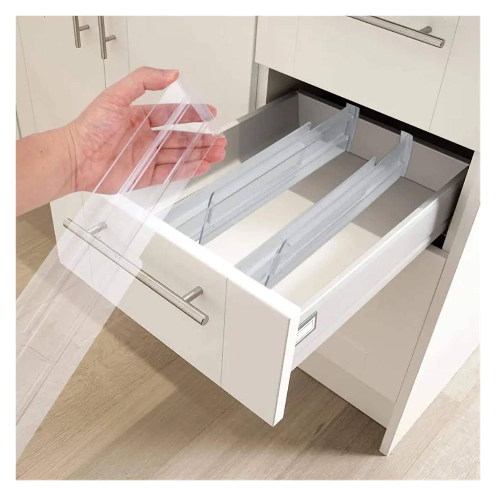 Generico Divisori for cassetti Organizzatori Separatori for cassetti in plastica regolabili for abbigliamento Utensili da cucina Trucco Archiviazione for ufficio