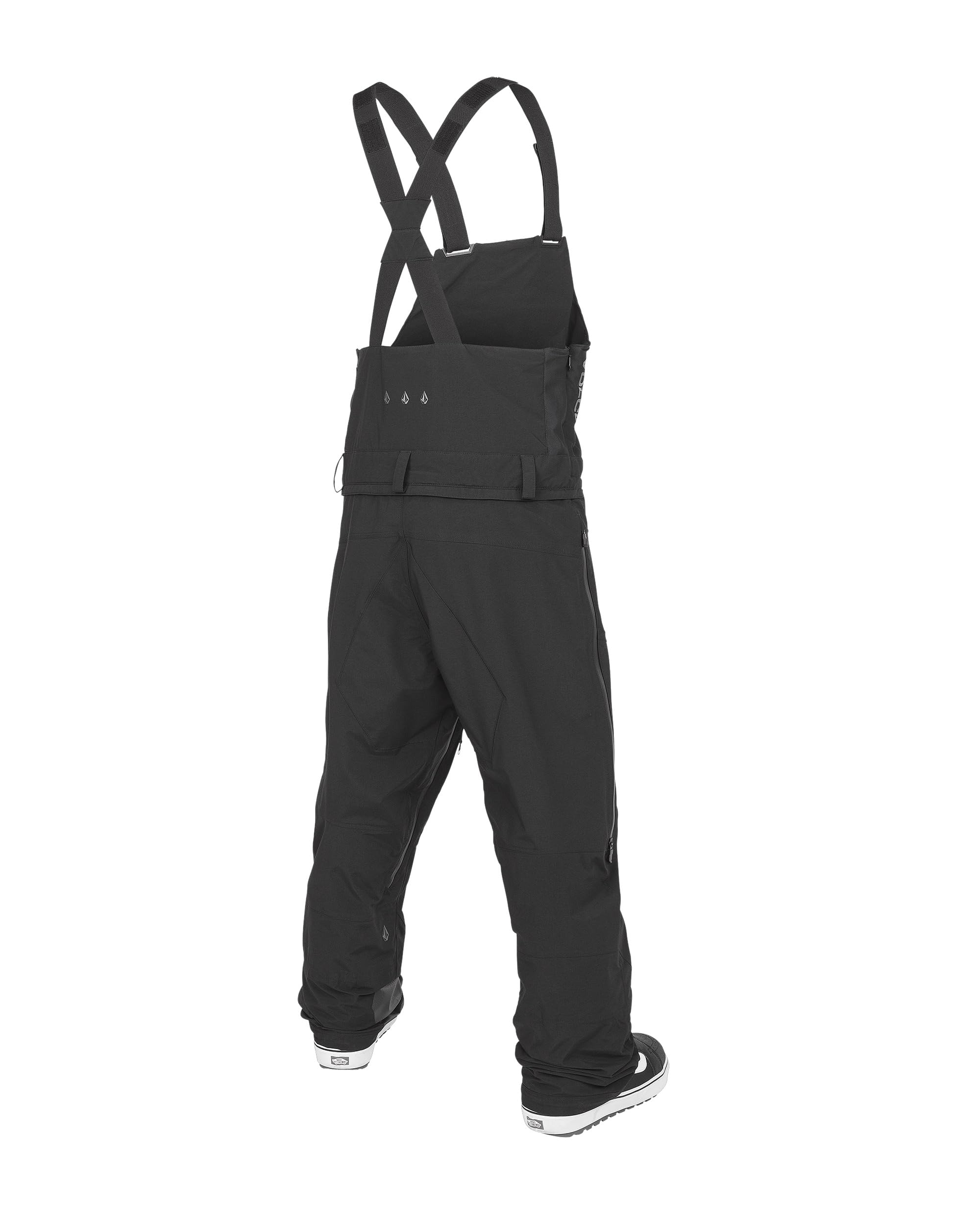 Volcom Men's 3L Gore-Tex Relaxed Fit Snowboard Bib Overhauler Black