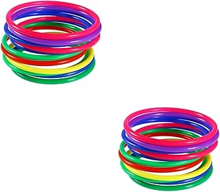 Toyvian 40 Pçs Jogo De Prática Jogando Círculo Anéis Anel De Plástico Carnaval Cana Rack Anéis Brinquedos Adultos Para Mulheres Jogando Anéis Crianças Adukt Brinquedos Crianças Jogando