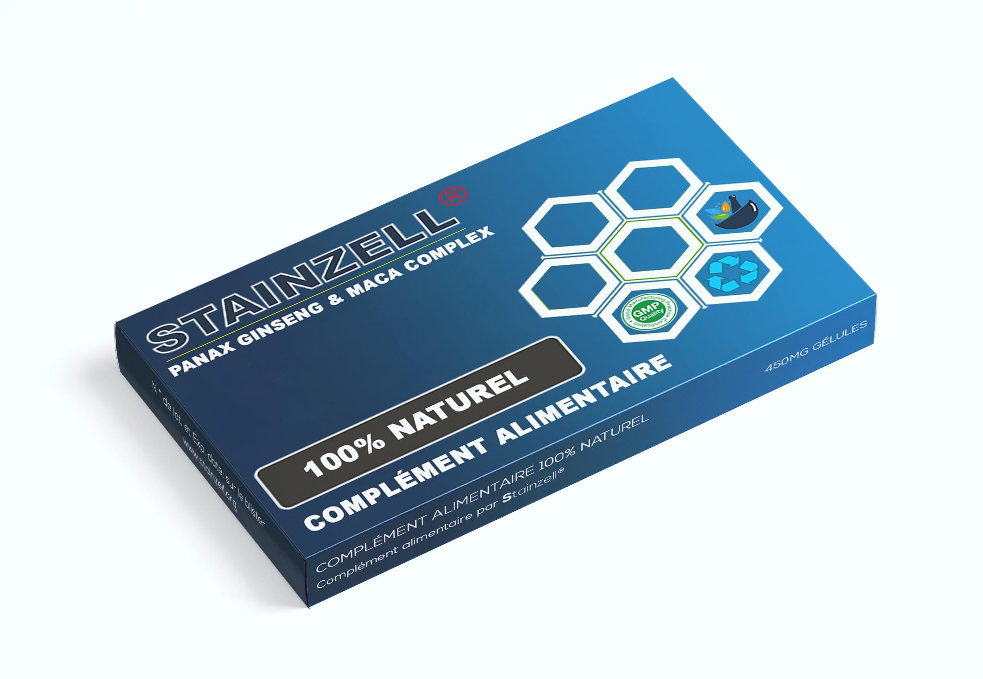 STAINZELL - Nouvelle Formule Améliorée - Complément Alimentaire Diététique Panax Ginseng & Maca - 12 Gélule