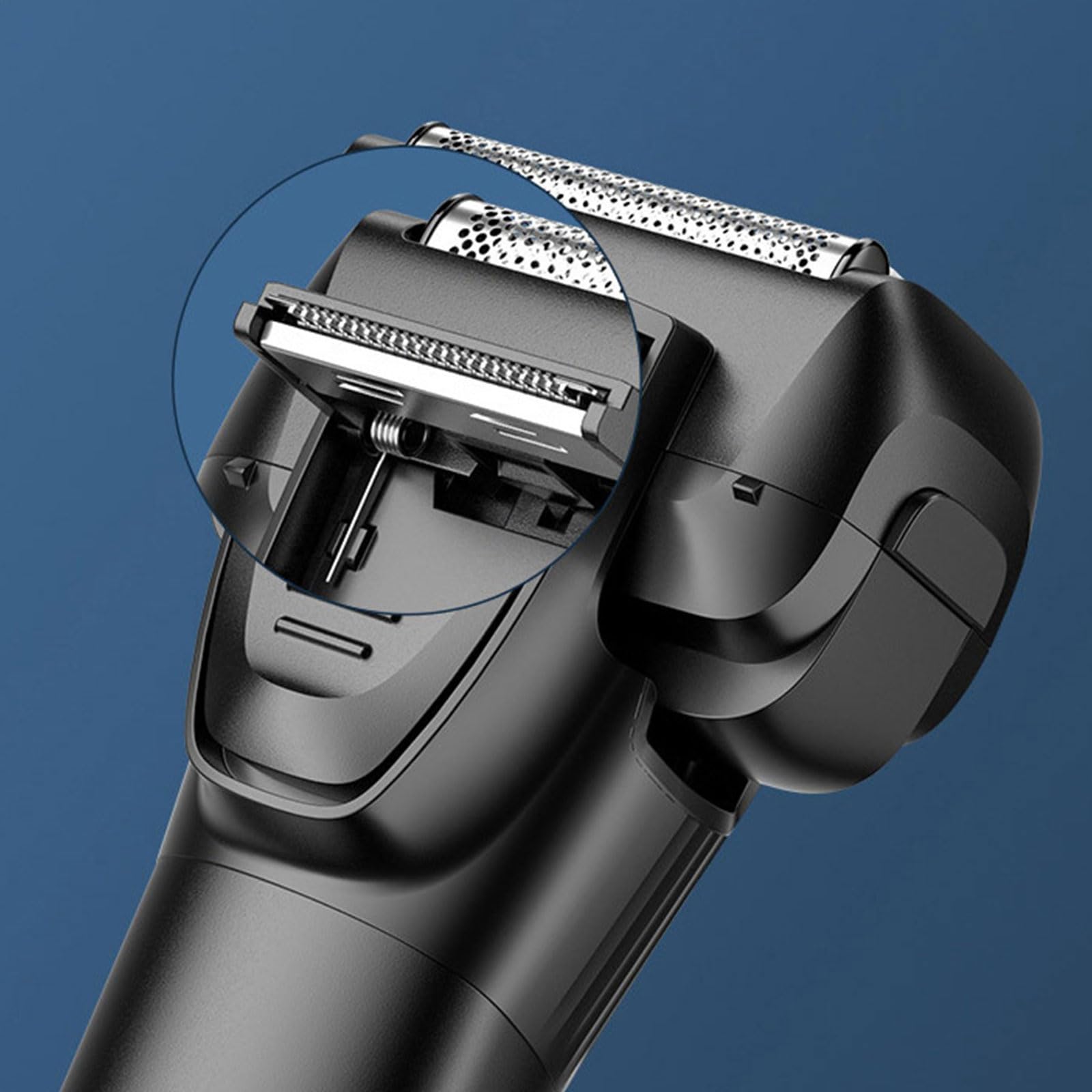 Rasoio elettrico da uomo ricaricabile Piccola macchina da barba Texture ABS adatta per viaggi facili e rasature veloci Trimmer ricaricabile da viaggio Strumento per toelettatura da uomo con schermo