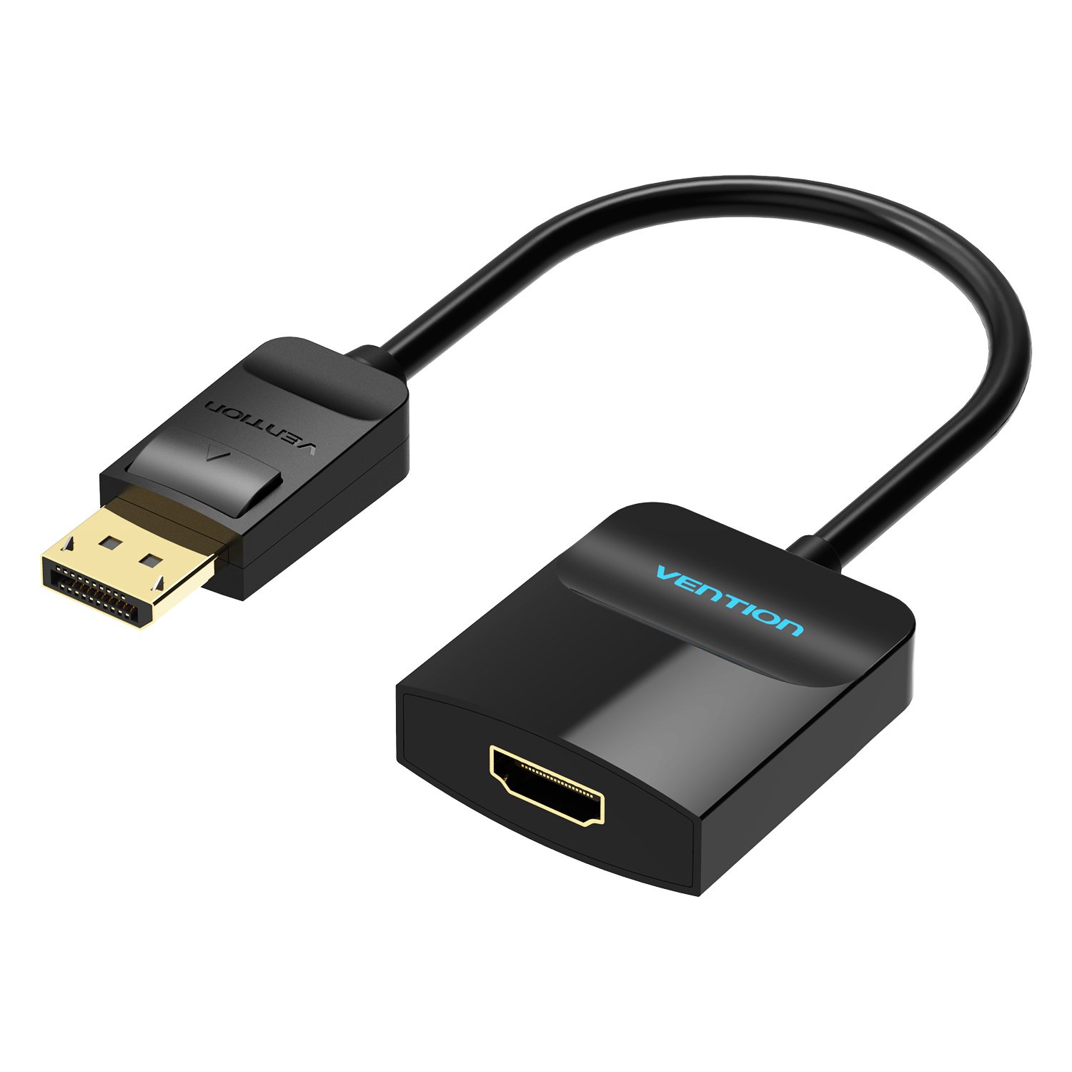 VENTION DisplayPort to HDMI Adapter, DP (Display Port) Male to HDMI Female,4K @30Hz Converter with Audio, Compatible with HP, HDTV, Projector, Desktop (HBGBB - DP to HDMI)