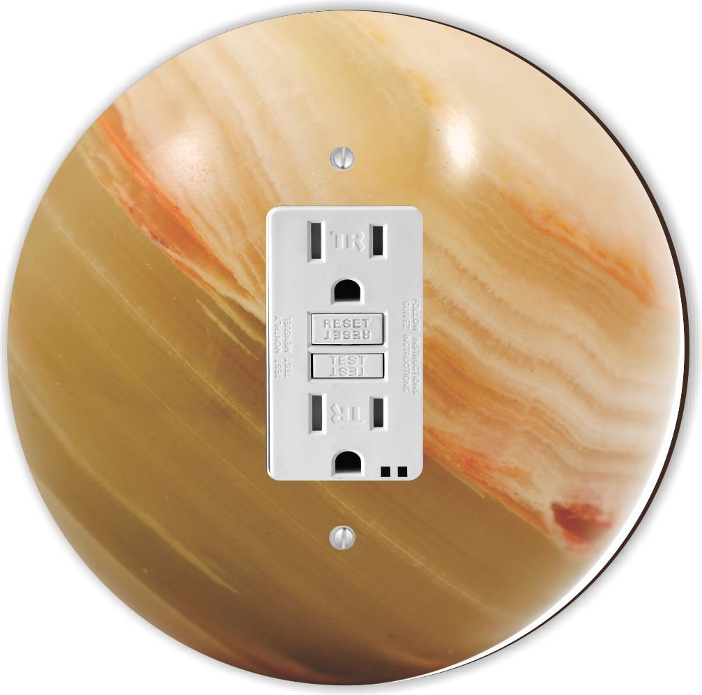 Interrupteur simple GFI marbre marron chic pour une decoration interieure haut de gamme