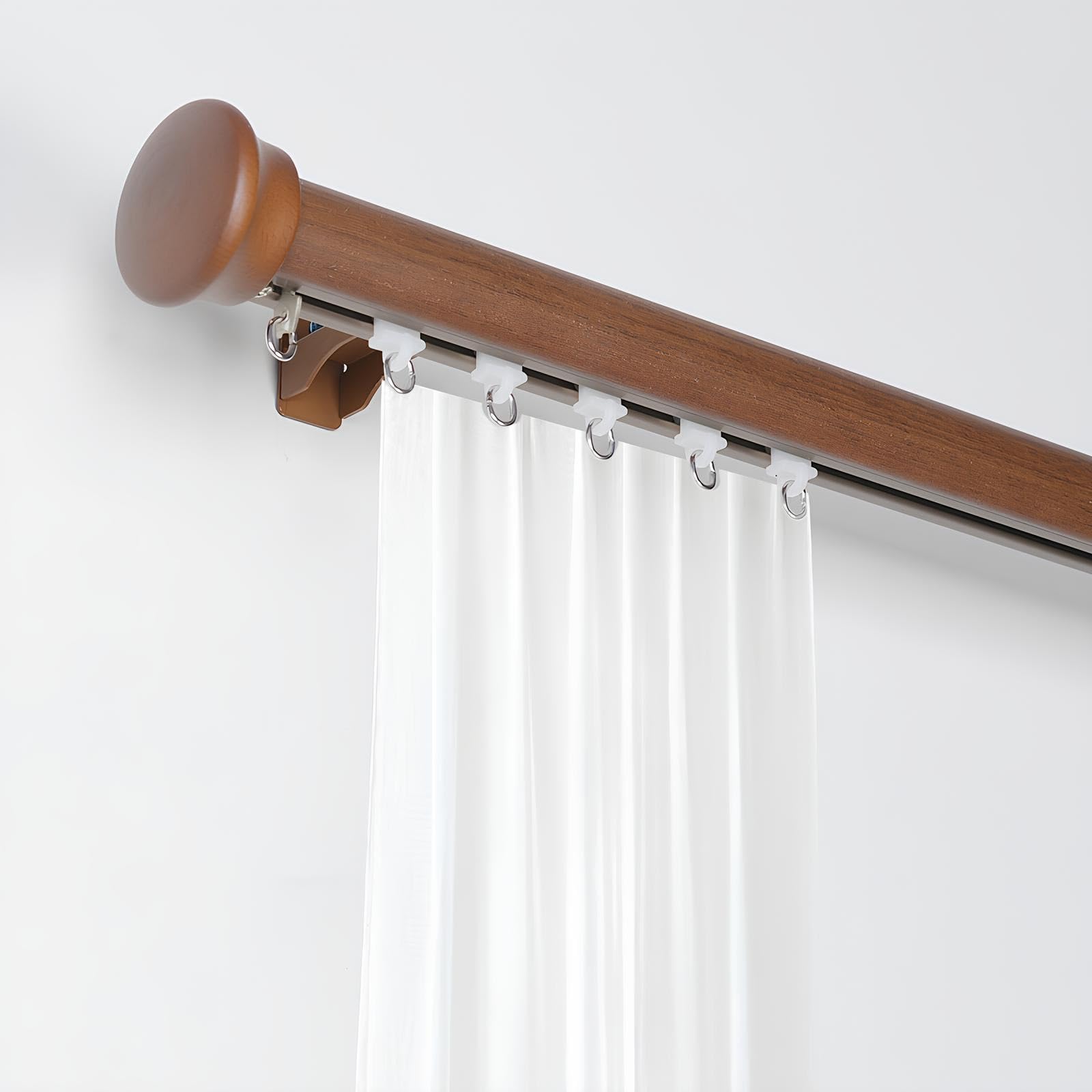 Tringle à rideau simple de 3m pour un salon chaleureux et élégant