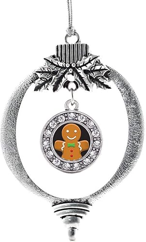 Miniatura 208 de Inspired Silver - My Vintage Initials - Adorno con dije de letra V - Adornos navideños de círculo plateado con joyas de circonita cúbica