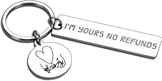 Funny Anniversary Couple Keychain Gifts for Boyfriend Girlfriend Husband Wife Christmas Valentines Day Birthday Wedding Gift for Hubby Wifey Women Men Fiance Fiancee I Love You Jewelry Key Chains