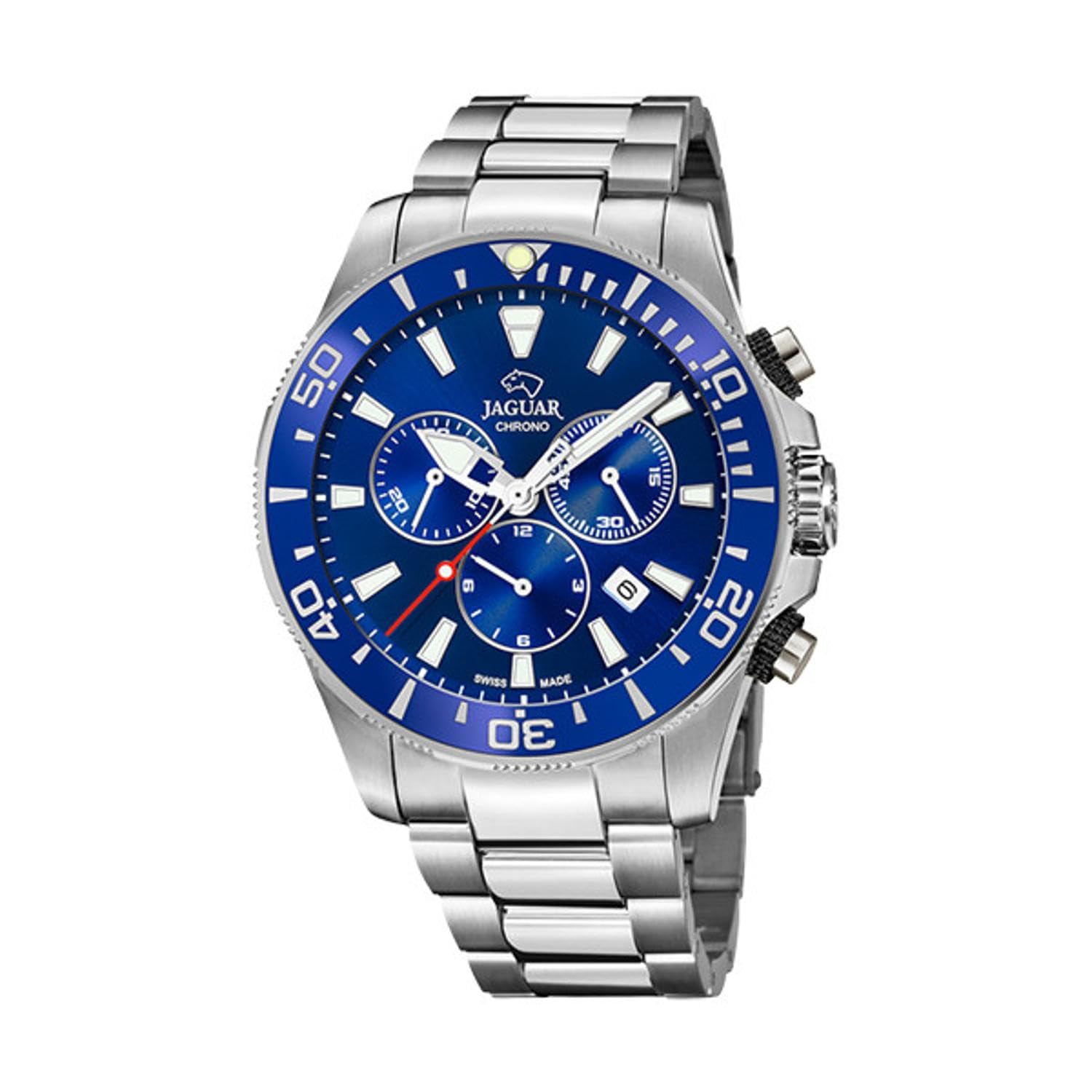 Jaguar Orologio Uomo Acciaio 316L Argento - Cronografo Quarzo, Data, Vetro Zaffiro - Impermeabile 20 Atm - J861/2 Executive - 4