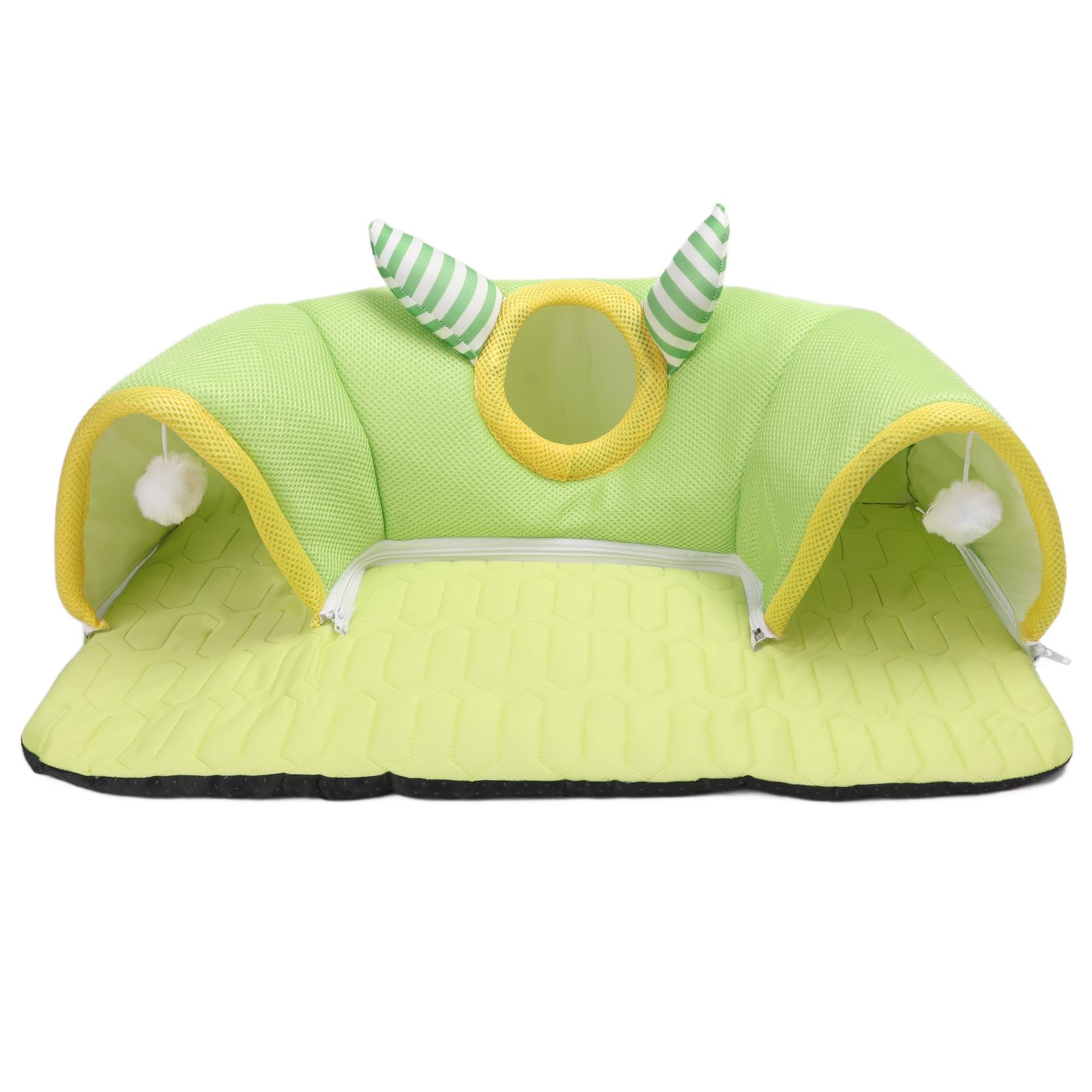 Cama Túnel para Conejillos de Indias, Túnel de Conejos, Juguetes de Escondite de Conejillo de Indias, Cama de Conejillo de Indias Lavable para Hámster, Chinchilla, Conejito (Verde)