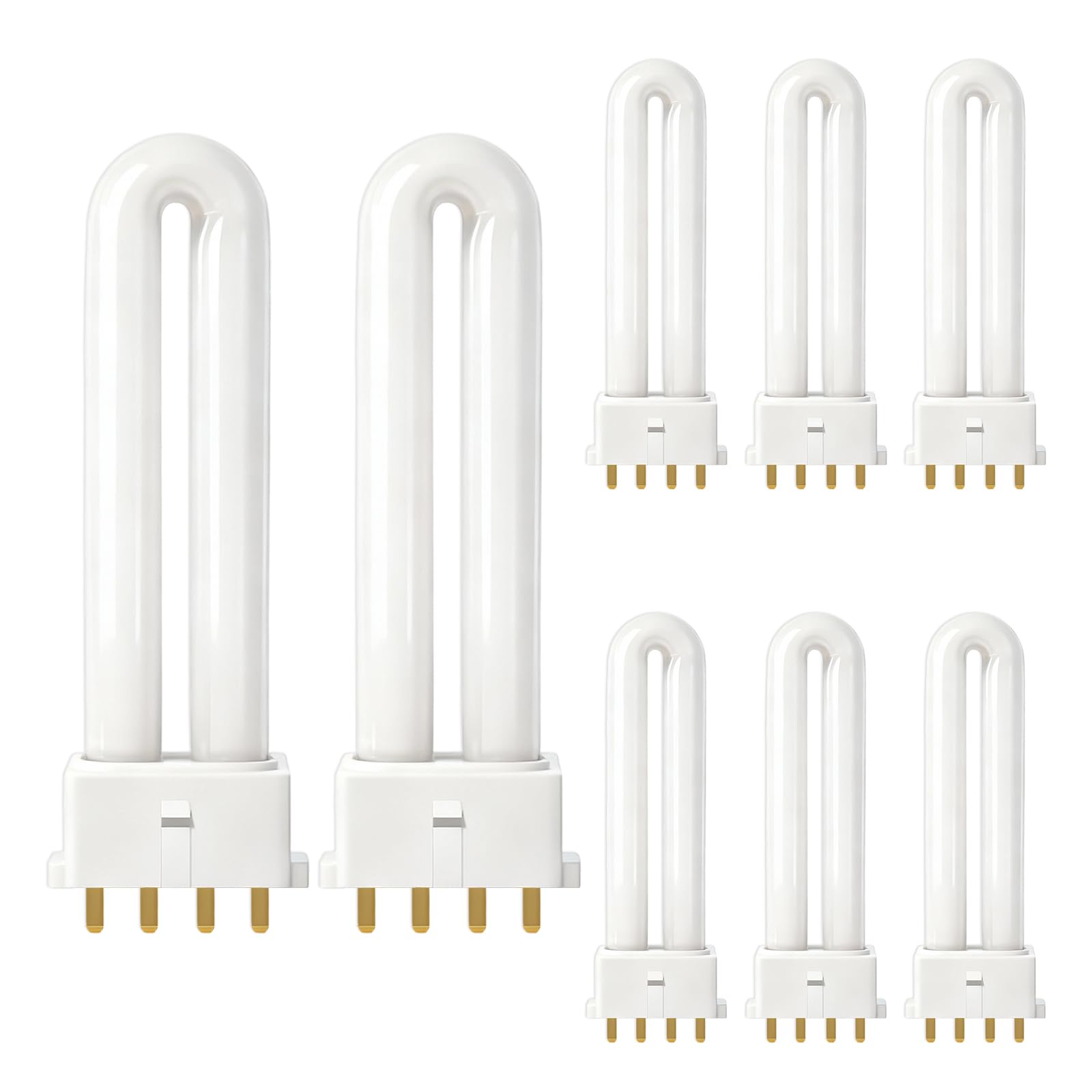 8Pcs FLS/E9W 6400K 2G7 Base Camping Lantern Bulb for Coleman Lantern, 4 Pin