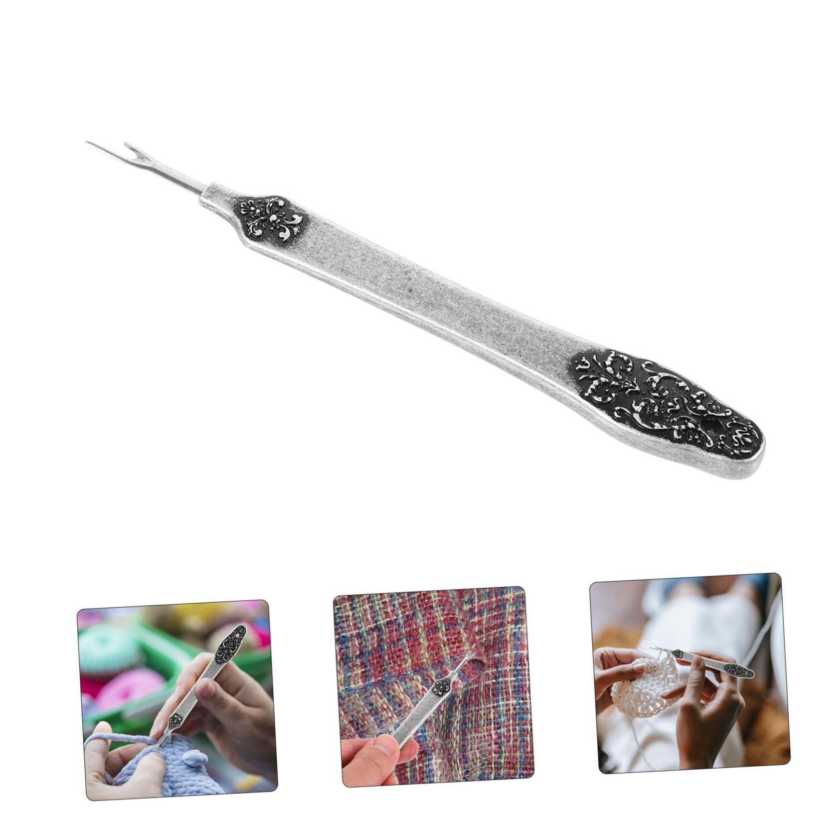 Beatifufu Vintage Seam Ripper Tool Precision Stitch Remover with Exquisite Engraving for Thread Trimming and Unpicking for Sewing Crafting and Embroidery Projects