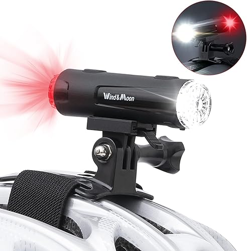 Miniatura 8 de Luz de casco recargable 2 en 1 con soporte de montaje de luz nocturna para bicicleta de seguridad, 5 modos de luz de advertencia IP66, luz de