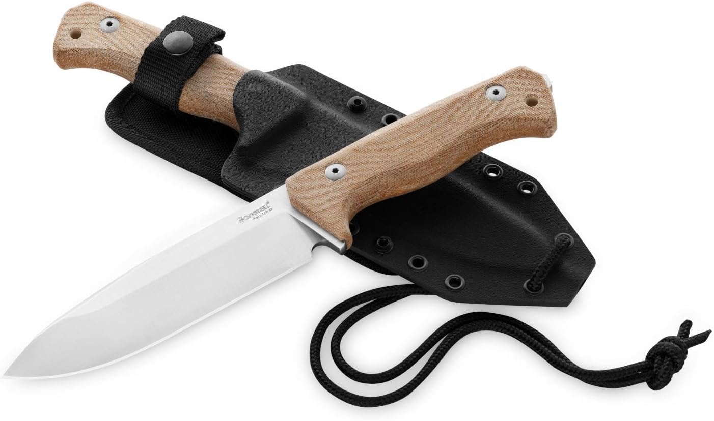 Lionsteel T6 CPM 3V Satin Blade Natural Canvas Knife