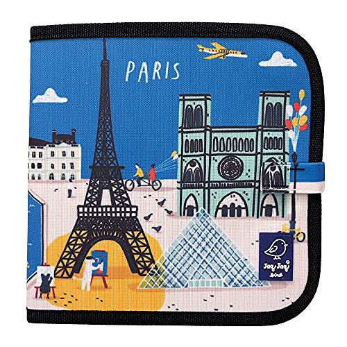 Jaq Jaq Bird- Livre de coloriage avec 4 craies Paris pour Enfants, 1101086, Multicolore