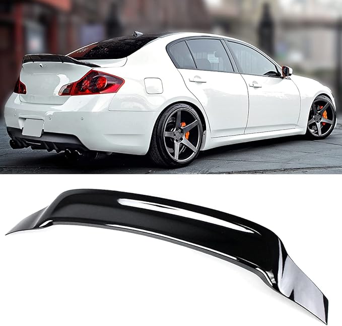 R Style High Kick Duckbill Gloss Black Trunk Lid Spoiler