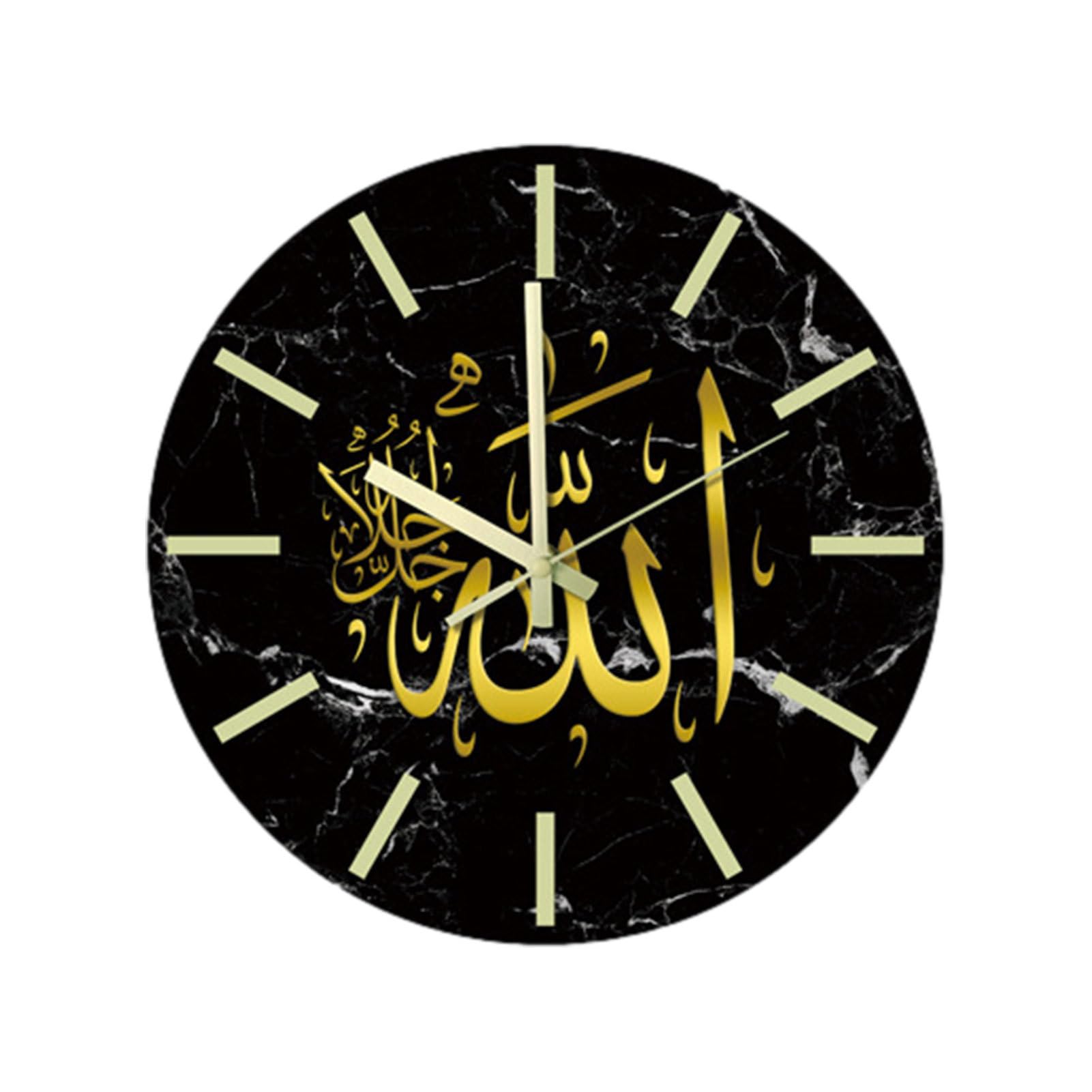 I-slamic Wall Art Clock Arabic Calligraphy Wall Clock Acrylic Silent Wall Clock I-slamic Wall Decoration Modern M-uslim Housewarming For Bedroom Living Room
