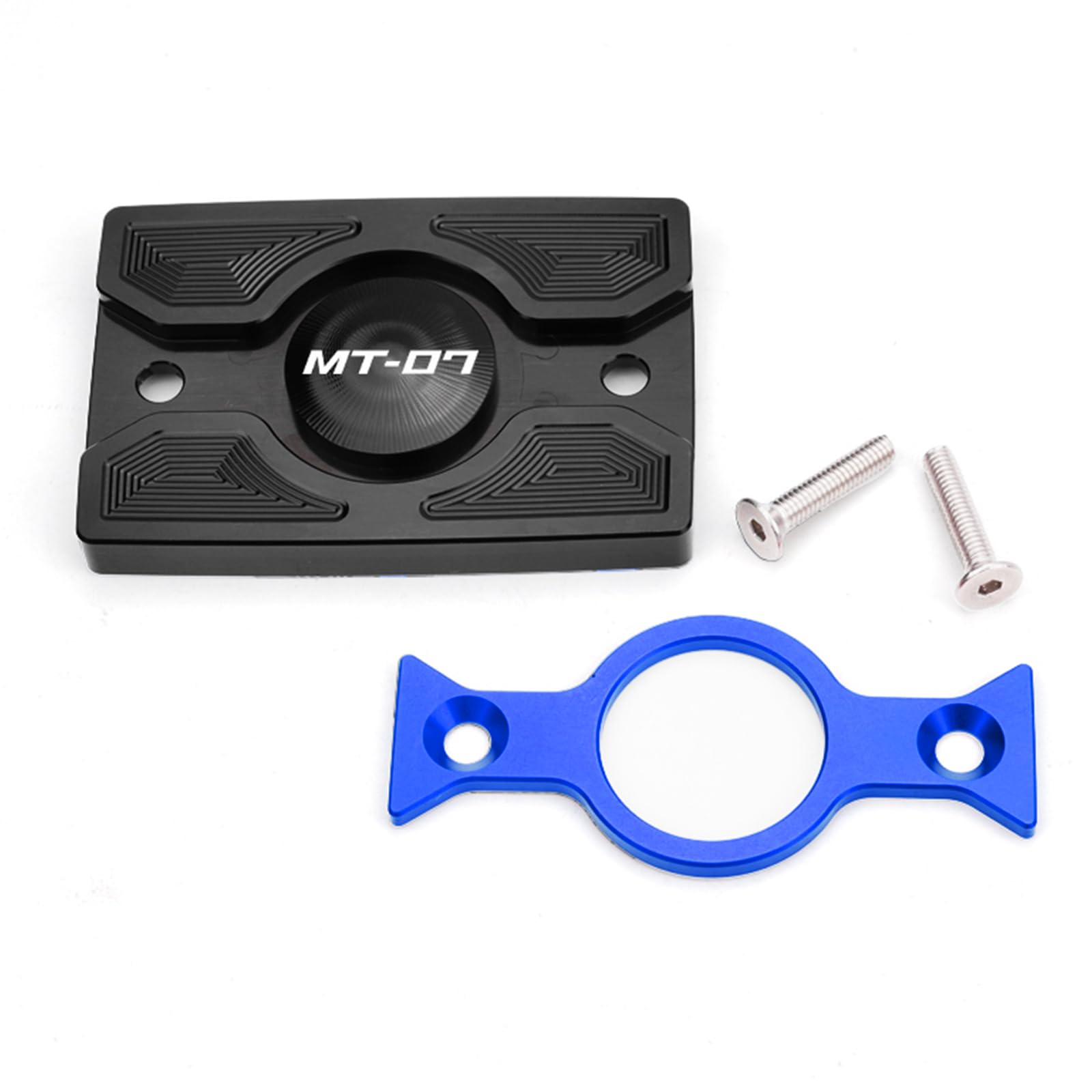 Apto para MT 07 MT07 MT-07 FZ07 2014-2024 2025 2026 Accesorios de aluminio motocicleta Cubierta delantera trasera del depósito de líquido de frenos Tapa de llenado de aceite del motor