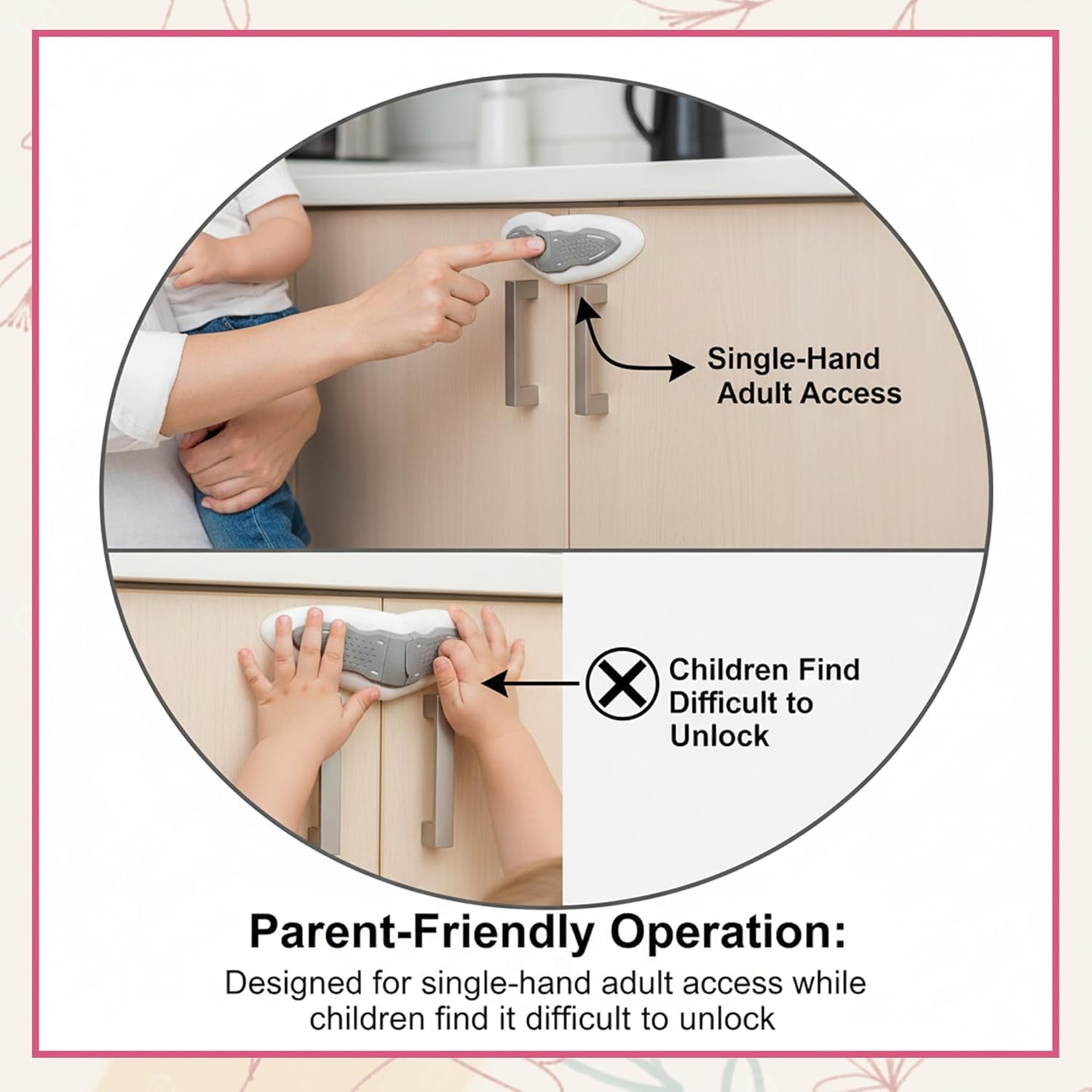 4-Piece Baby Proofing Set | 2 Gas Knob Covers and 2 Drawer Locks | Durable, Child-Safe & Easy to Install