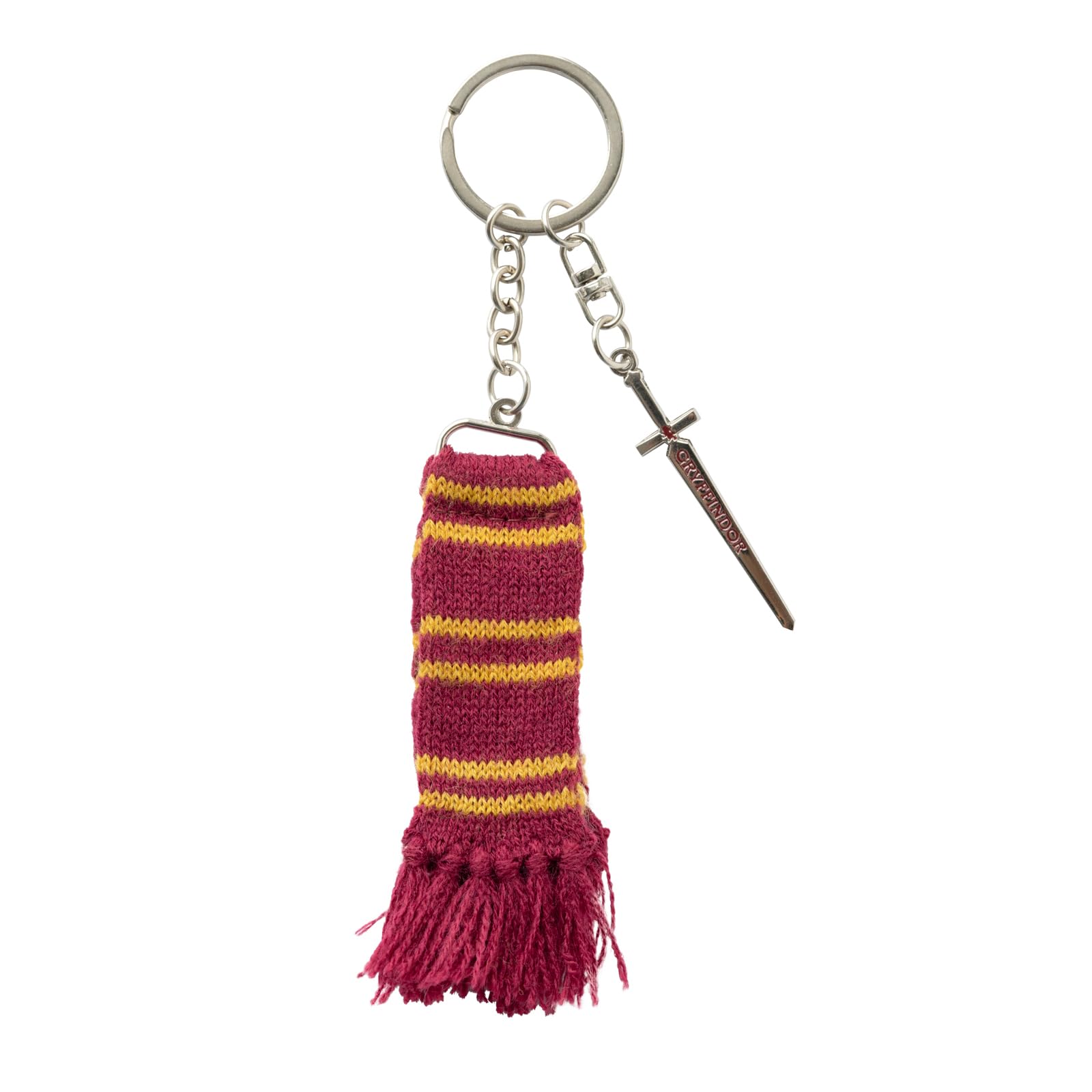 Grupo Erik Keyring Harry Potter Merchandise - Gryffindor Scarf Keychain, Cute Keyring, Cool Keyrings, Harry Potter Gifts Under 10 Pounds, Gryffindor Gifts