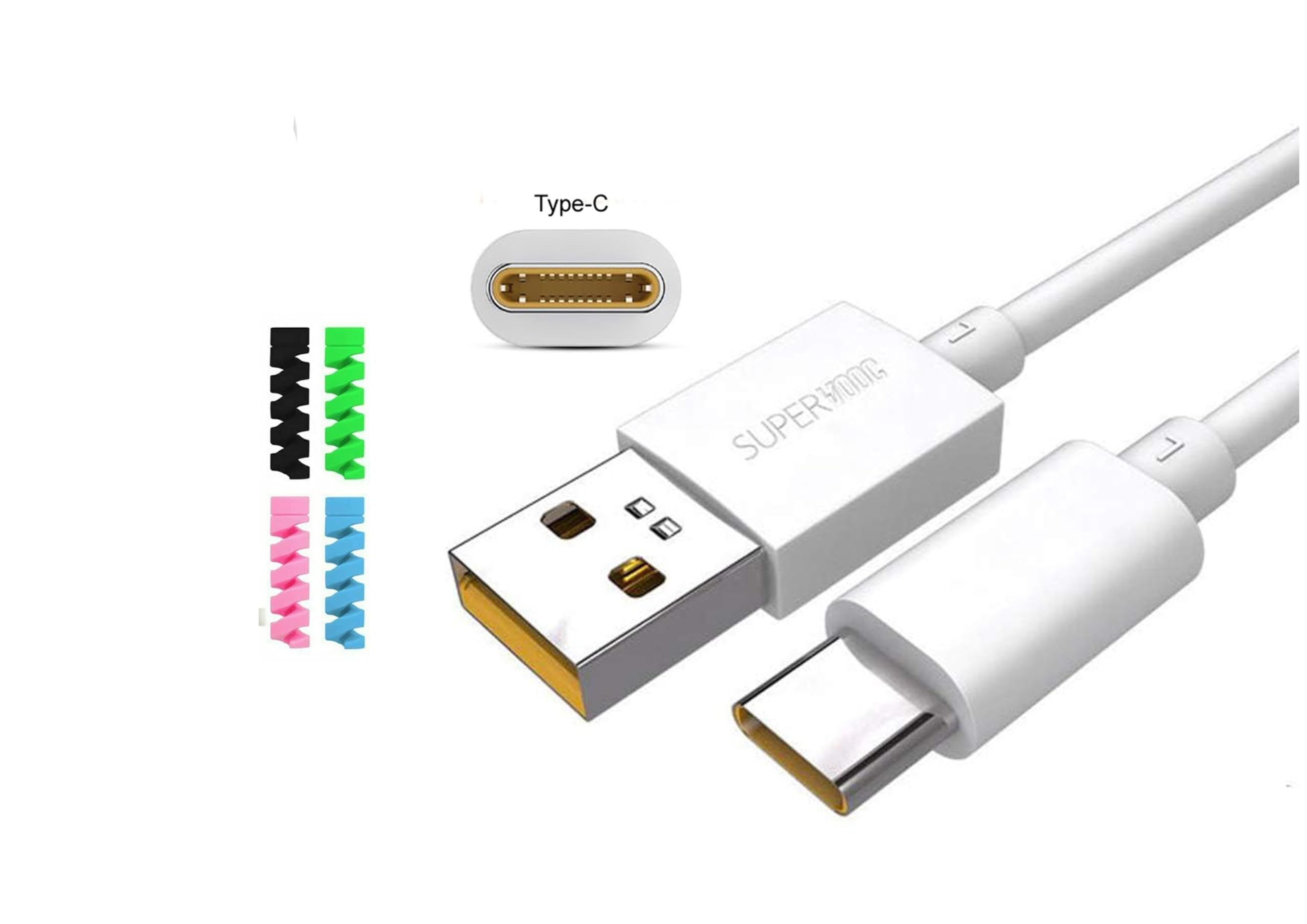 Parandiv Branded Original Quality For Realme Super Vooc Type-C 8Amps With Spiral Cable Protector Free 1M Type C Cable 30W,33W,80W,120W Quick Charging Cable For Realme Type-C Smart Phones-White (B0CJFY26CN) Amazon Price History, Amazon Price Tracker